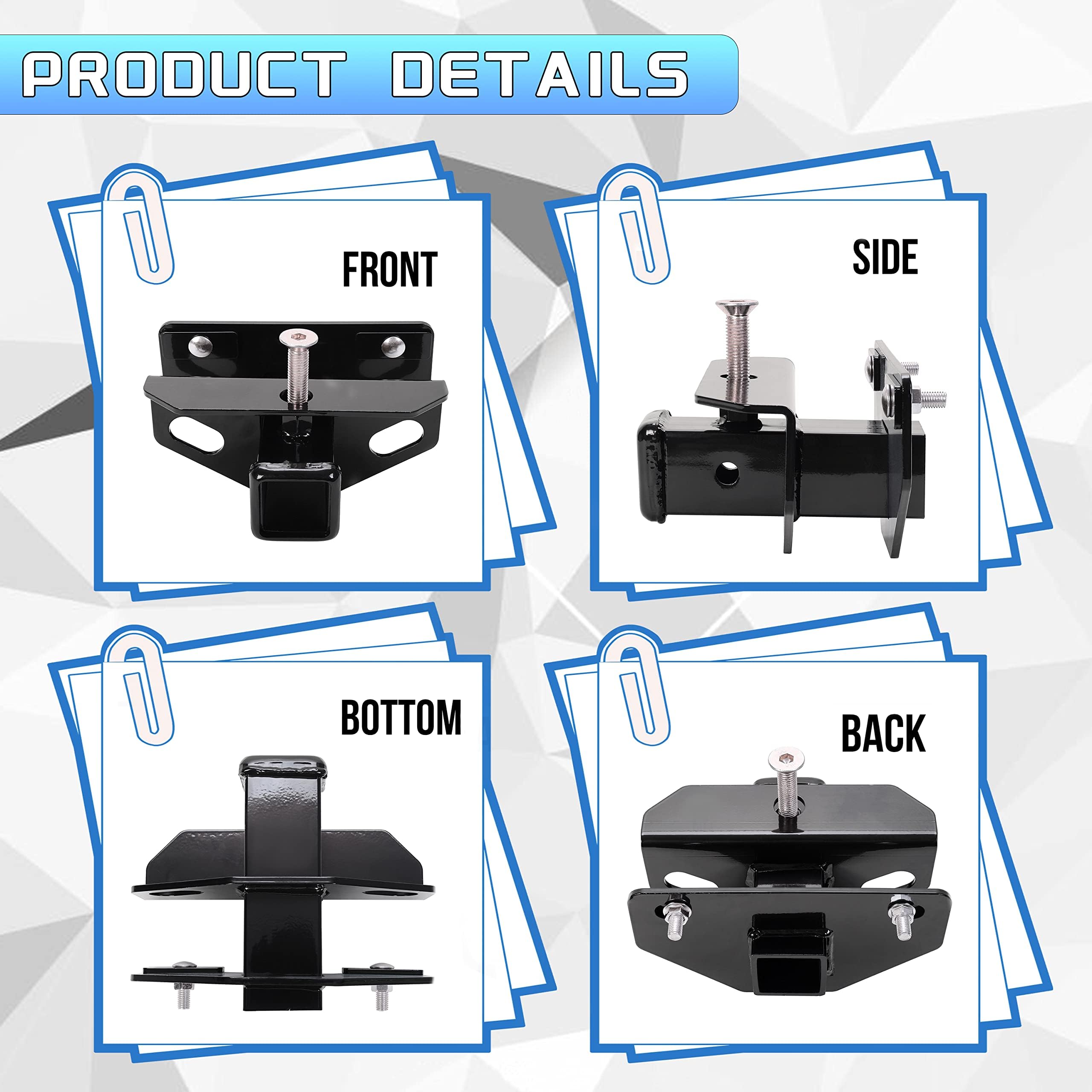 Class 3 Trailer Hitch & Cover Kit Compatible With 2003-2023 Dodge Ram 1500 2500 3500 2'' Rear Receiver Hitch Tow Towing Trailer