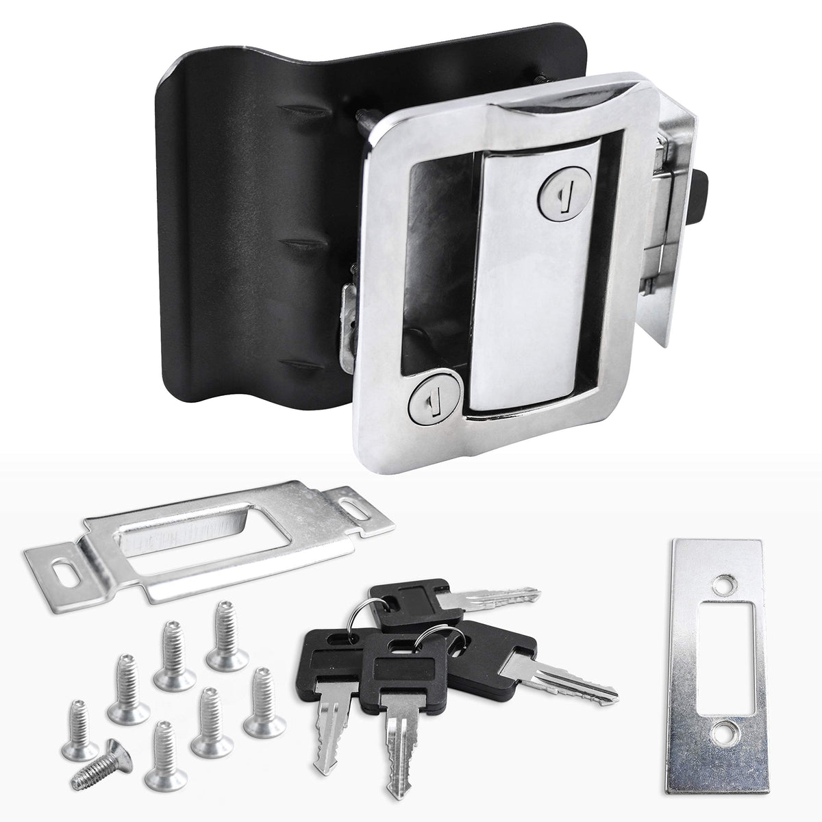 Rv Travel Trailer Entry Door Lock Polar Chrome Paddle Deadbolt
