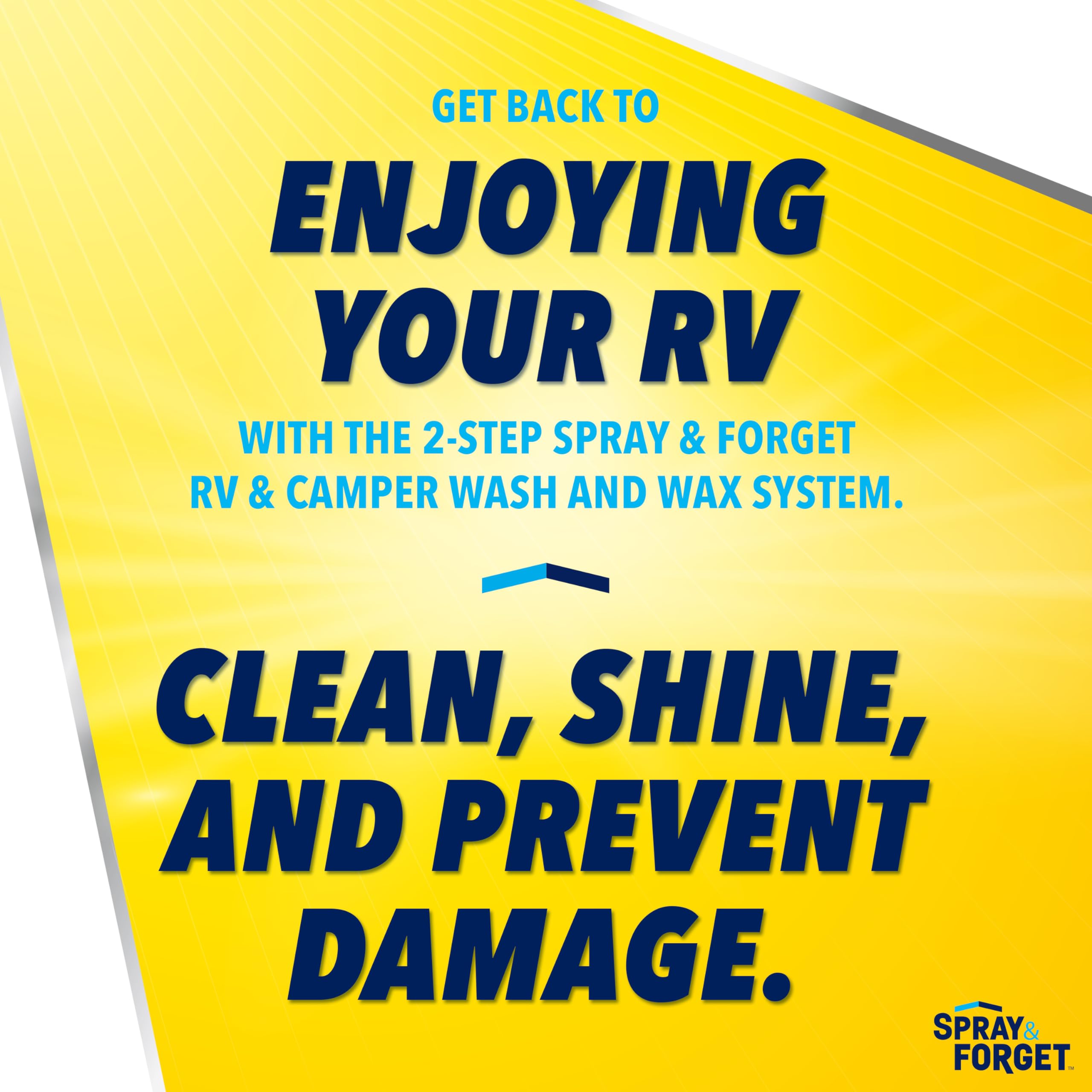 Spray & Forget RV & Camper Wash and Wax Combo, Includes RV & Camper Wash (1 Quart) and RV & Camper Wax (1 Quart) with Convenient