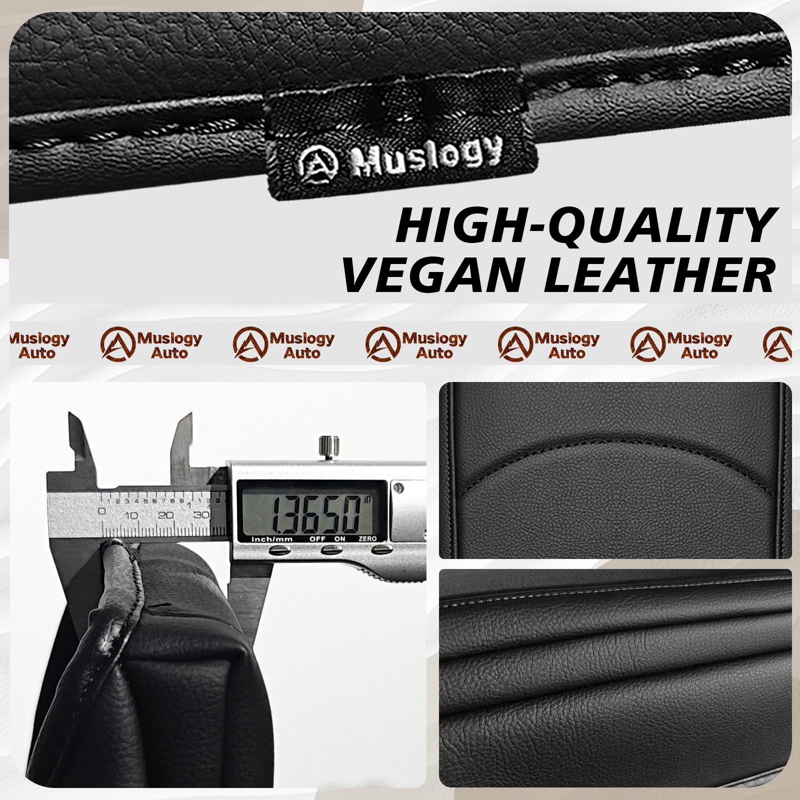 Muslogy Center Console Armrest Cover Compatible With Toyota 4Runner 2010-2024 Comfort Armrest Pad Arm Rest Cushion Vegan Leather