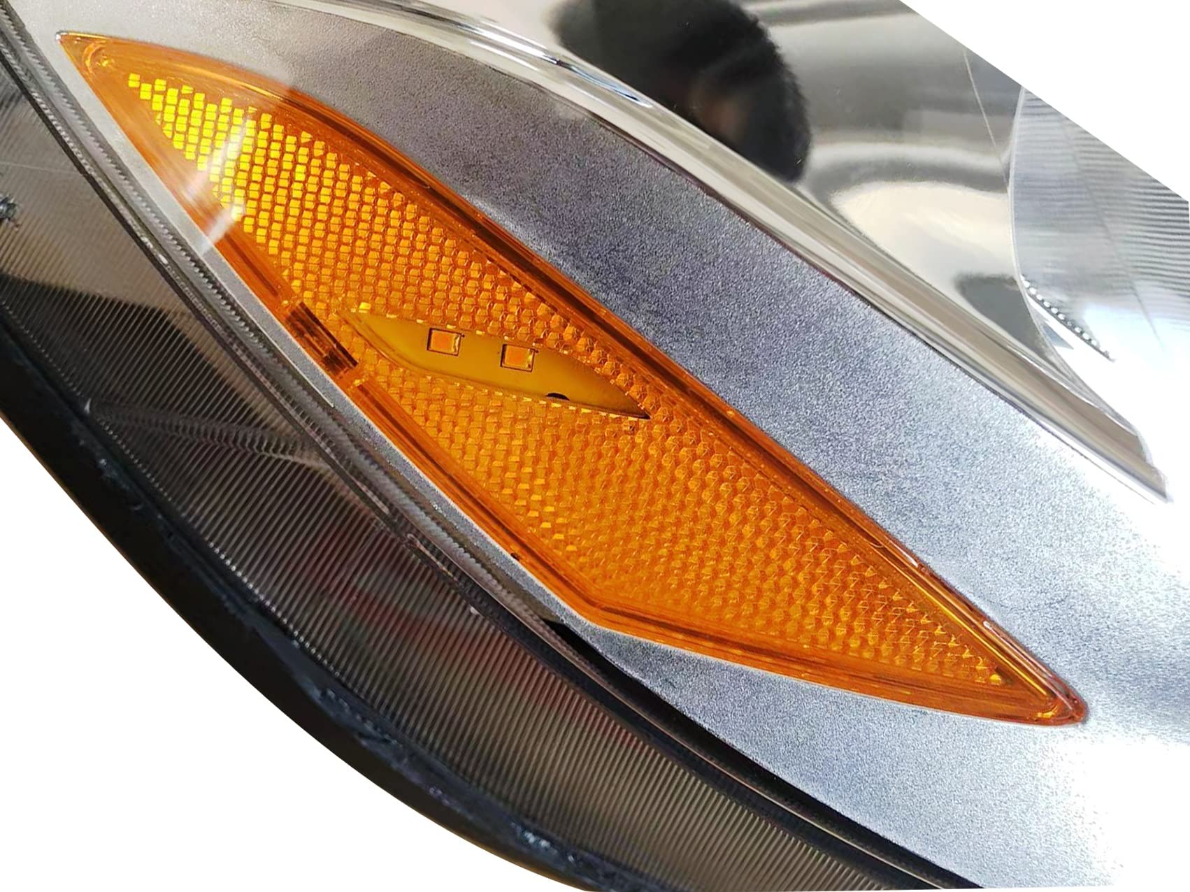 Replacement Headlight Chrome Trim Passenger Right Side Headlamp Complete Assemble For Mercedes-Benz Sprinter Freightliner Sprinter 1500/2500/3500 Cargo From 2019 To Onward