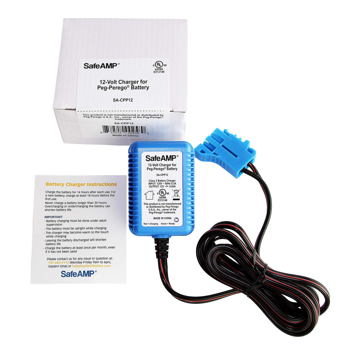 peg perego battery conversion SafeAMP 12 Volt Battery Charger for Peg Perego® 12V Batteries