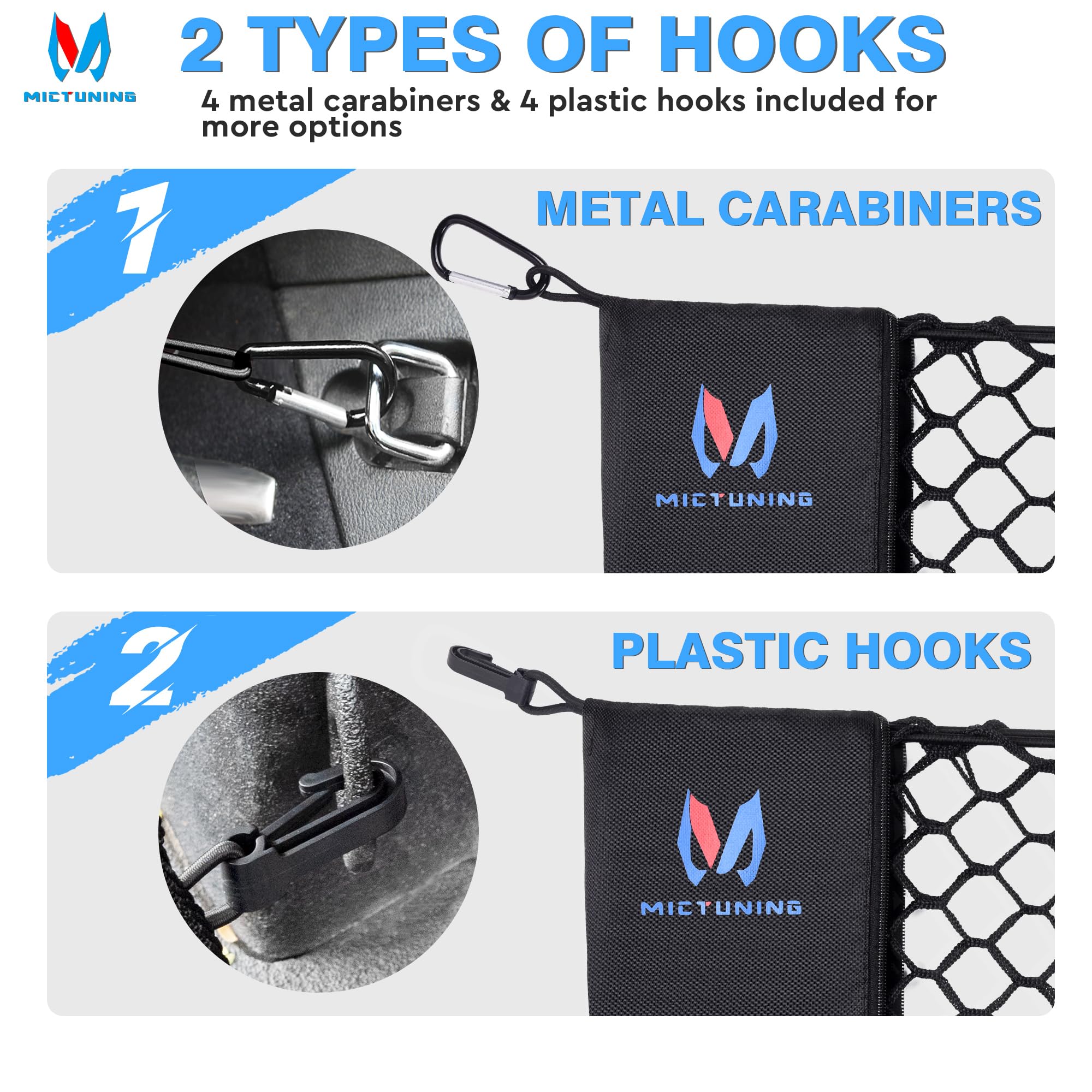 Mictuning Truck Bed Cargo Net Highly Elastic Cargo Net With Storage Bag Small Mesh Durable Storage Organizer Compatible For 2013