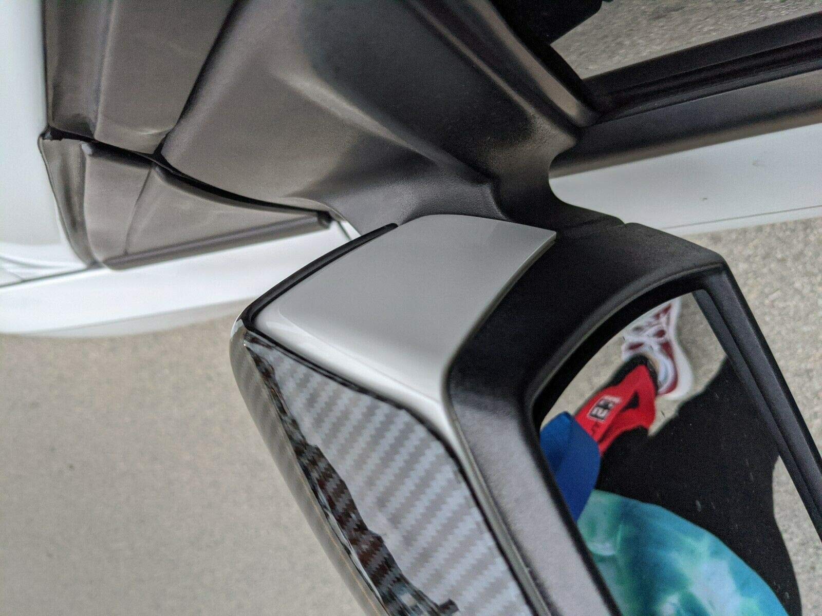 2Pc Carbon Fiber Color Rearview Mirrors Cover Trim Fit For Ford Focus Rs St Mk3 2012 2013 2014 2015 2016 2017 2018 Abs