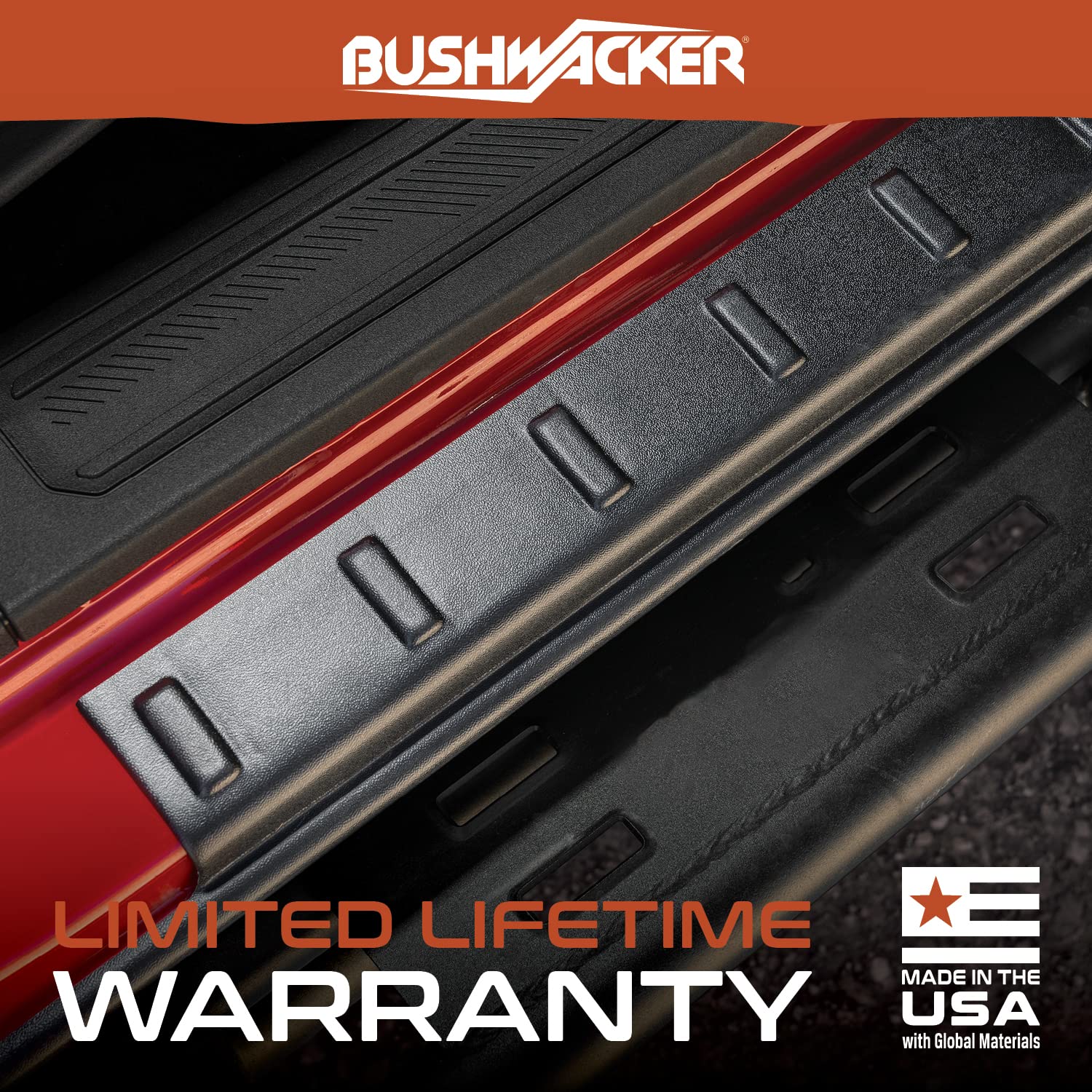 Bushwacker Trail Armor Side Rocker | 4-Piece Set, Black, Textured Finish | 14130 | Fits 2020-2024 Chevrolet/Gmc Silverado/Sierra 2500 Hd / 3500 Hd Crew Cab