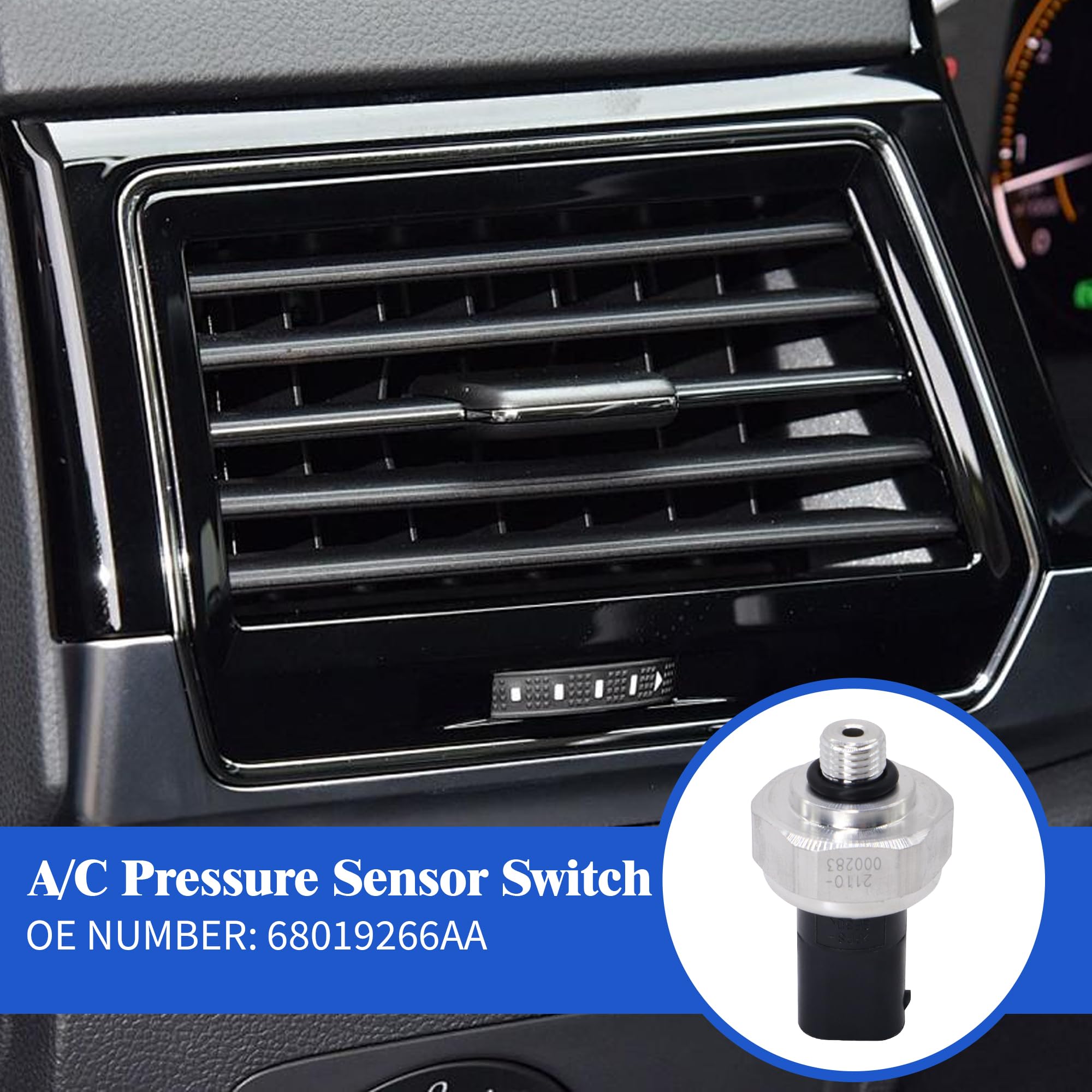 Hisport A/C Pressure Sensor Switch - Pressure Transducer Compatible With Mercedes Benz 2004-2023 Dodge 2007-2009 Smart 2008-2016