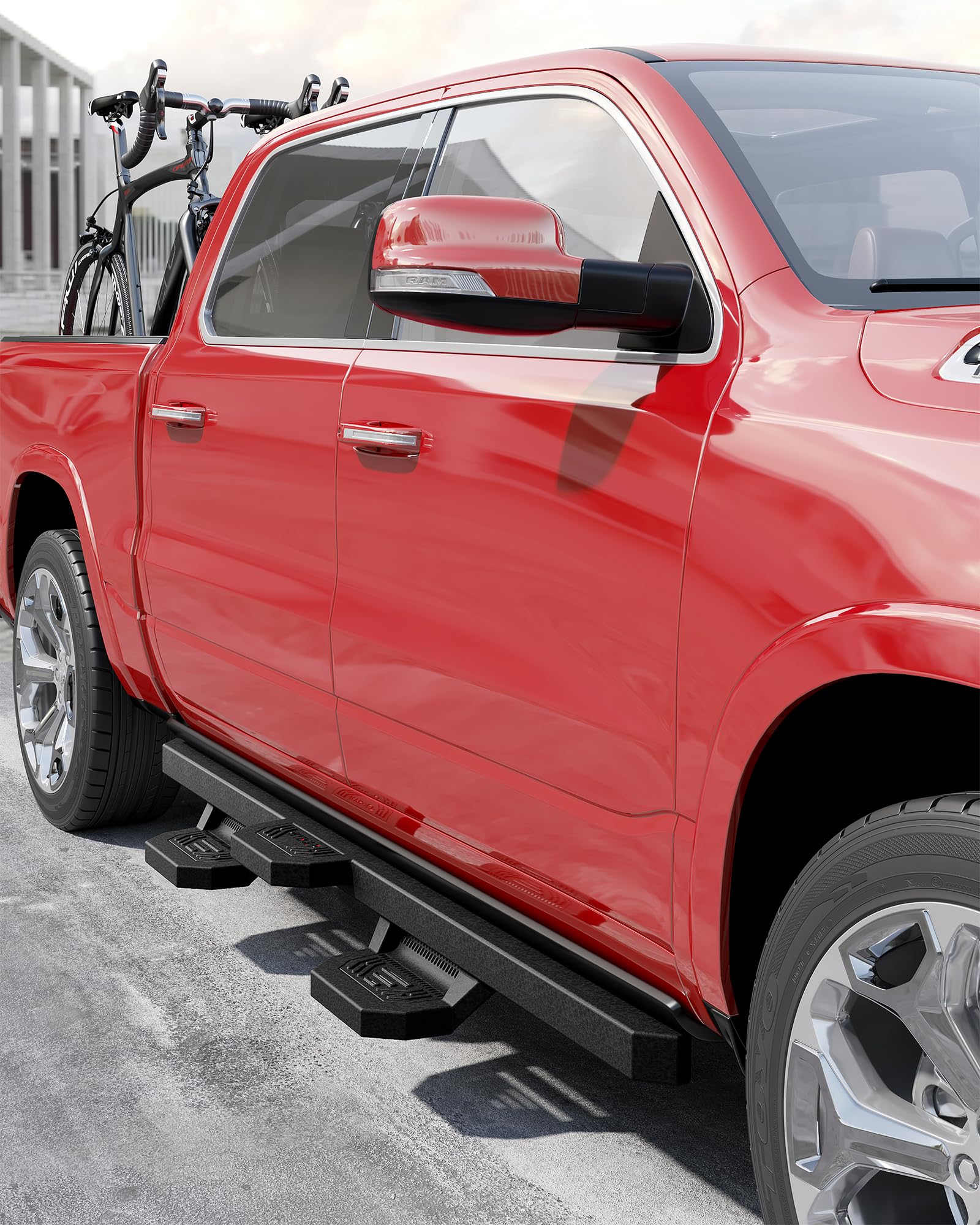 KYBOLT Running Boards Compatible with 2019-2024 Dodge Ram 1500 Crew Cab(Excl.2019-2023 Classic),Steel Rock Sliders for 2019 2020