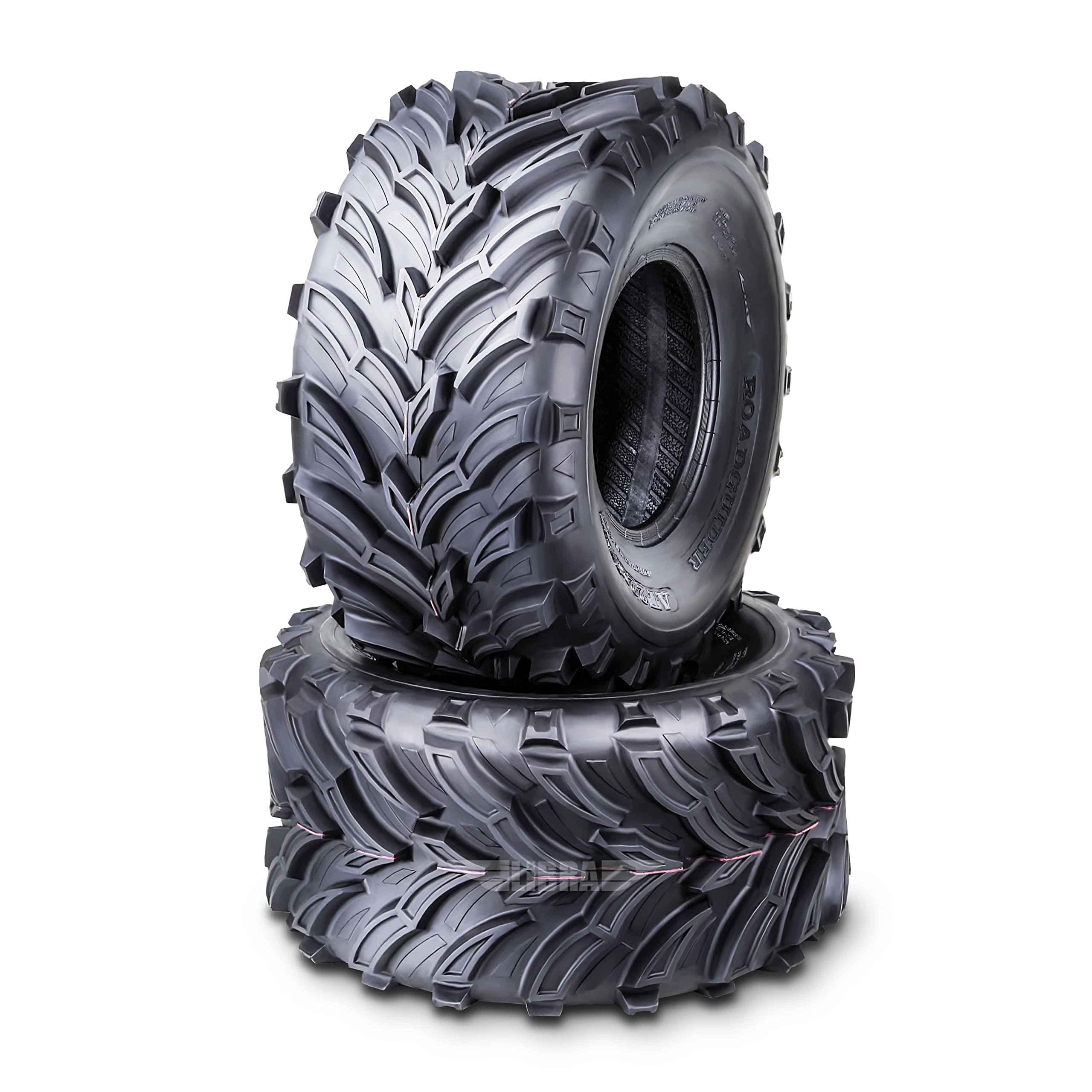 Roadguider Set 2 Road Guider Atv Mud Tires 22X10-9 22X10X9 6Pr 20Mm Deep Tread Compatible For Honda Recon 250 Suzuki Ozark 250