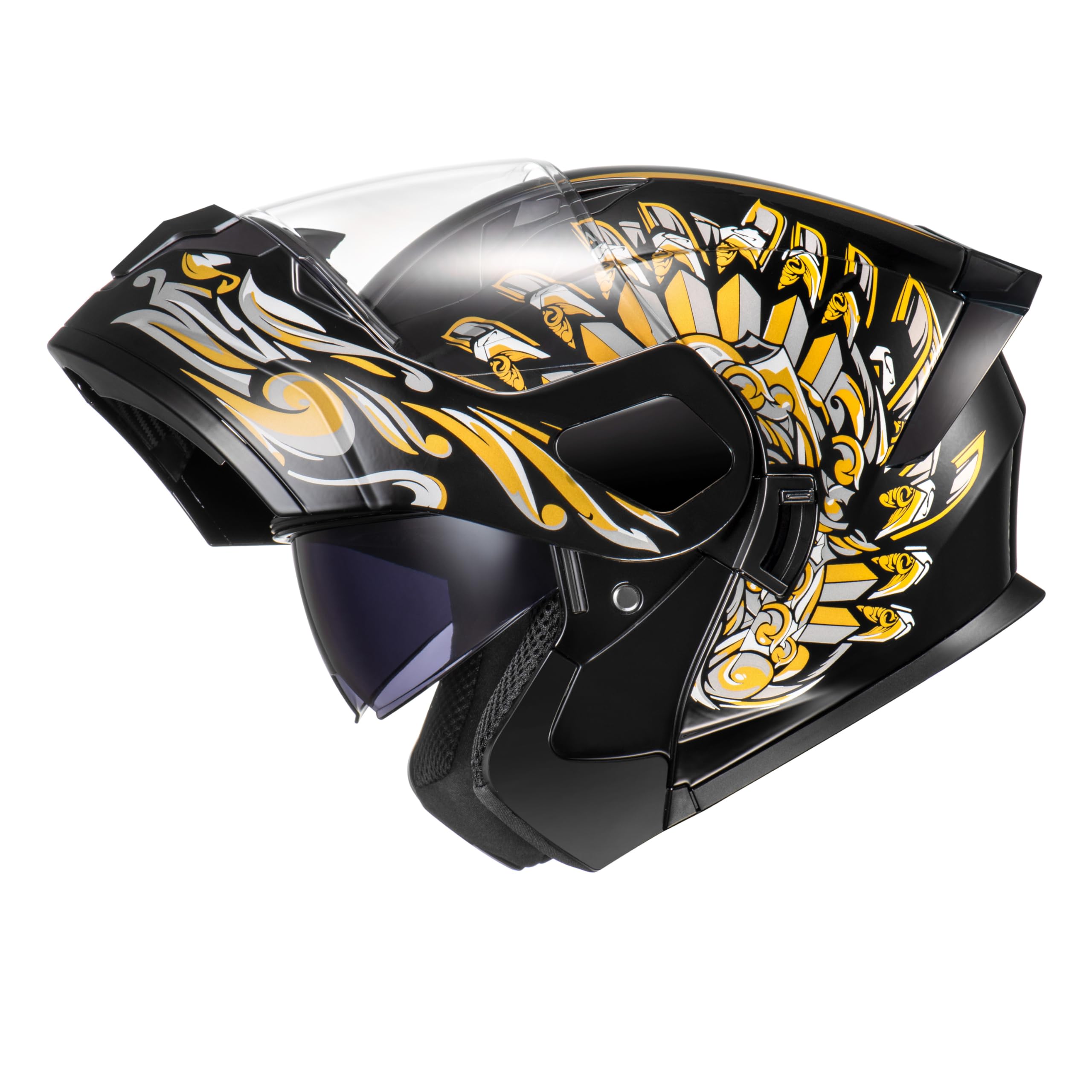Kypara Motorcycle Dual Visor Flip Up Modular Full Face Helmet With Dot Certification Of Impressionism (Michael, M)