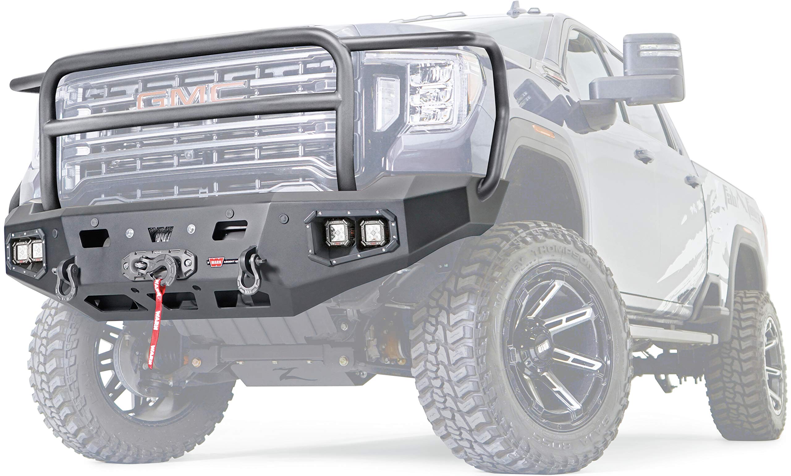 Warn 107178 Ascent Front Bumper With Full Grille Guard Tube, Fits: Gmc Sierra Hd 2500/3500 (2020-Current)