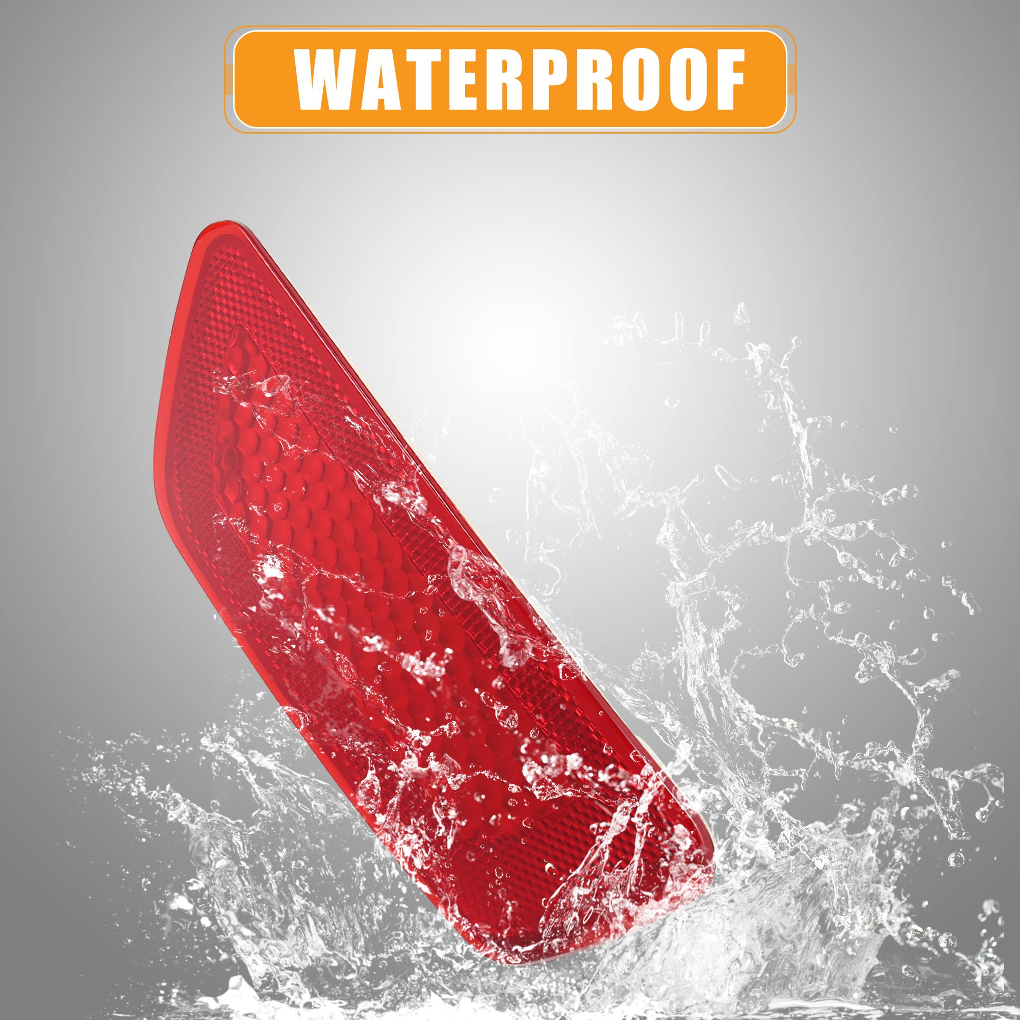 X Autohaux Pair Rear Bumper Reflector Side Marker 57010720A 57010721Ac For Jeep Grand Cherokee 2011-2020 Compass 2011-2016 For D