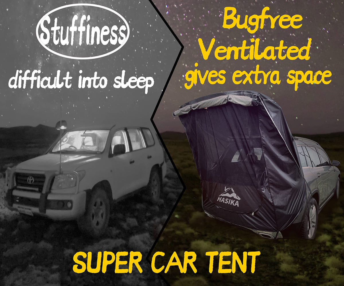 hasika car tent Hasika Suv Camping Tent Car Tailgate Shade Awning With Screen Net Wate – Carkart