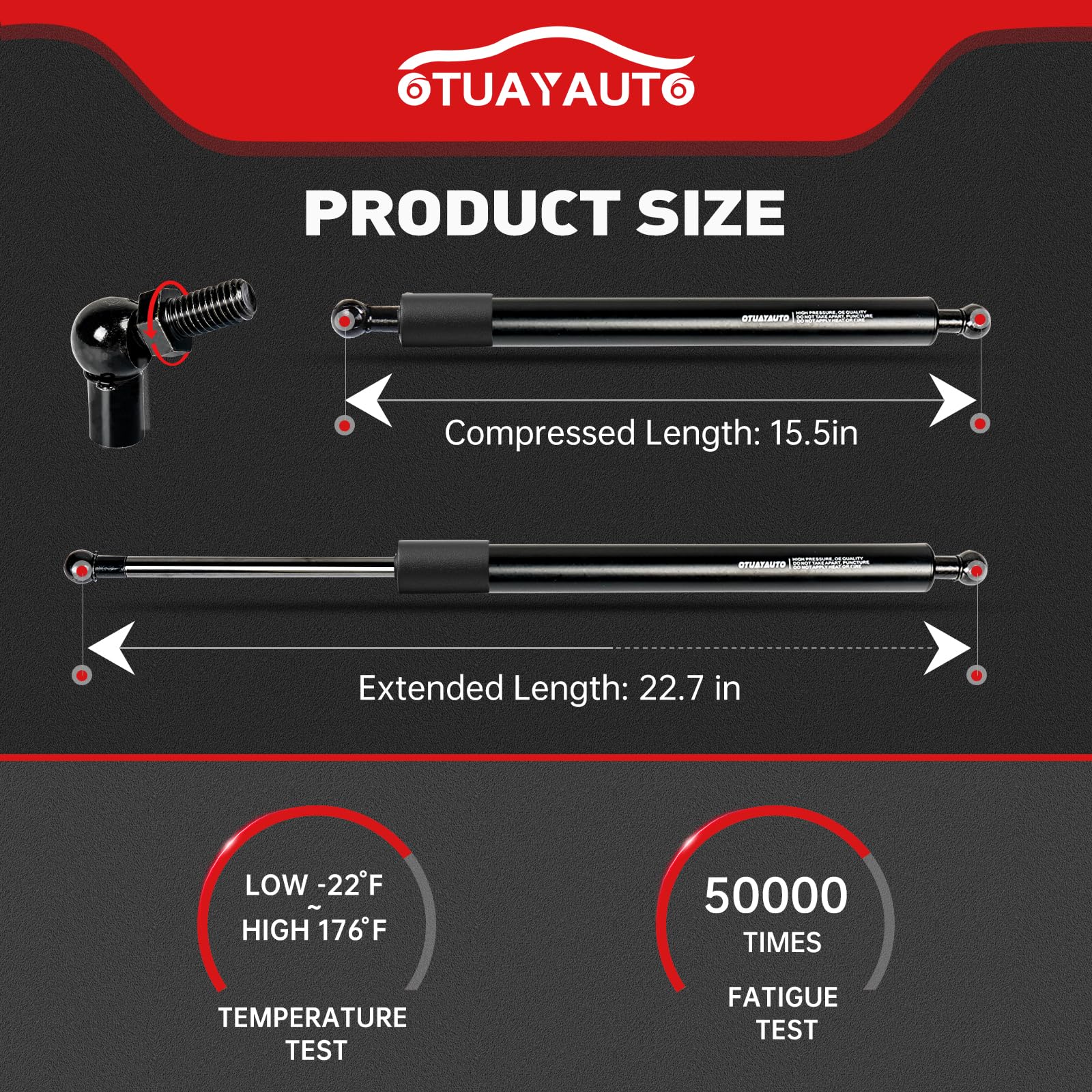OTUAYAUTO Rear Liftgate Struts, Hatch Lift Support Shocks Replacement for 2007-2014 Chevy Tahoe/Suburban 1500, 2007-2013 Suburba