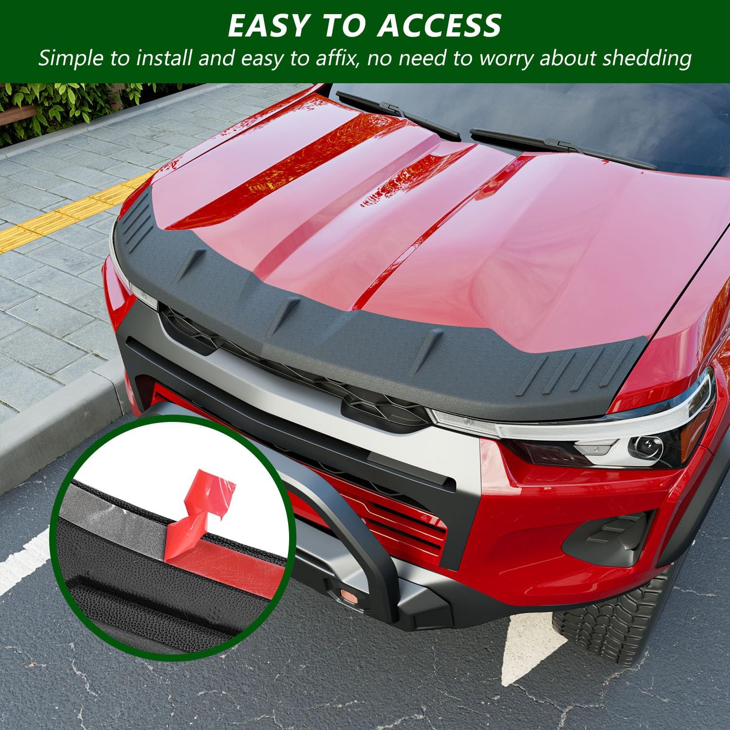 Xipoqix Hood Protector Compatible with 2023-2025 Chevy Colorado Shield Deflector Replacement Accessories