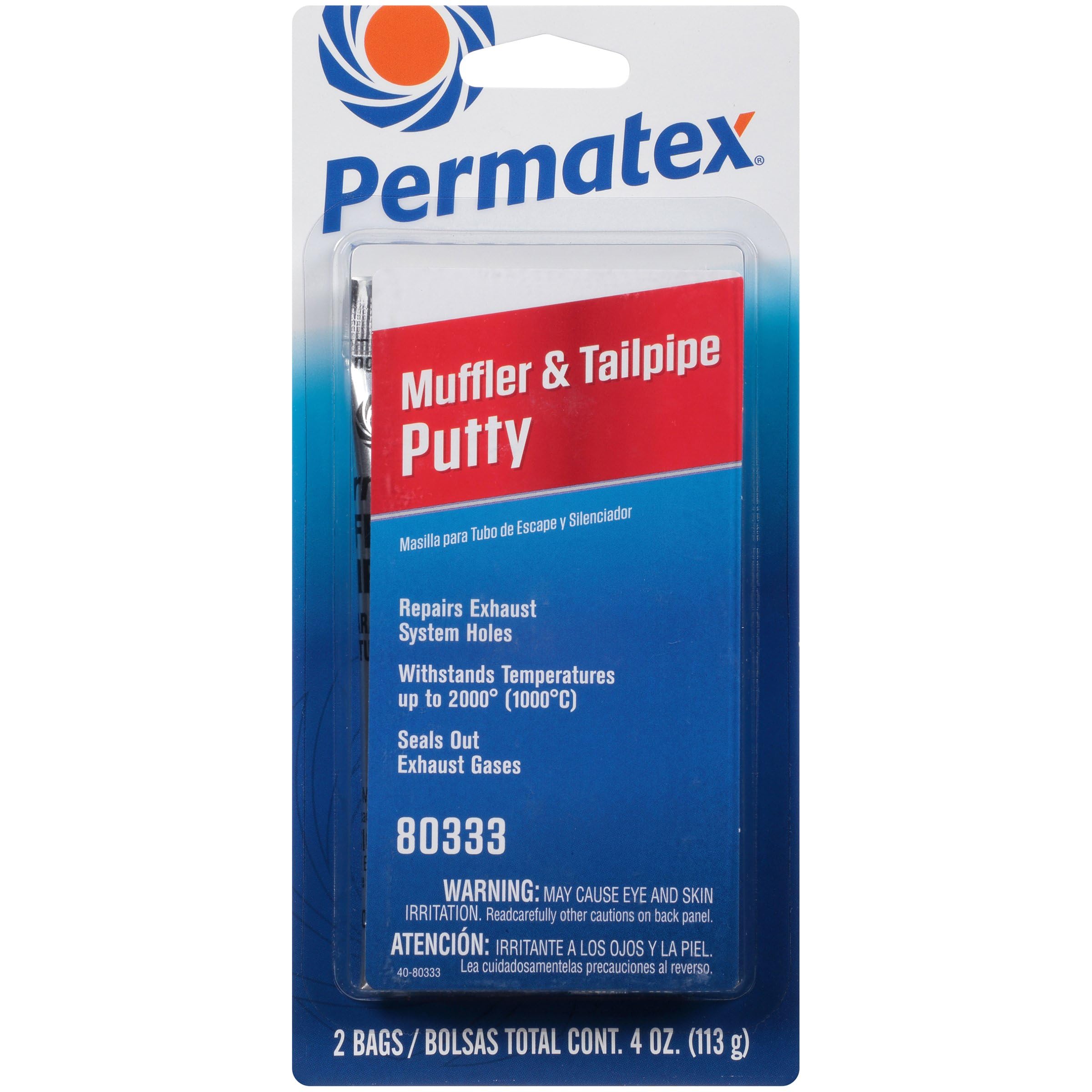 Permatex 80333 Muffler And Tailpipe Putty, 4 Oz.