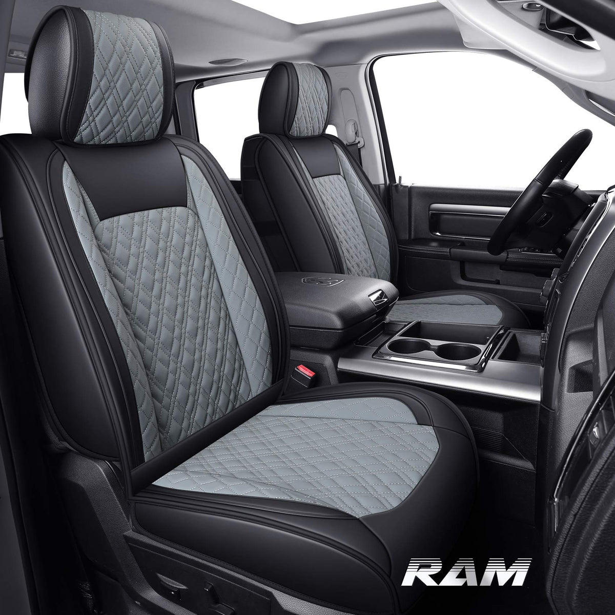 Yiertai Dodge Ram Seat Covers Compatible With 2009-2025 1500 2010-2025 2500 3500 Pickup Classic Bighorn Longhorn Laramie Crew Do
