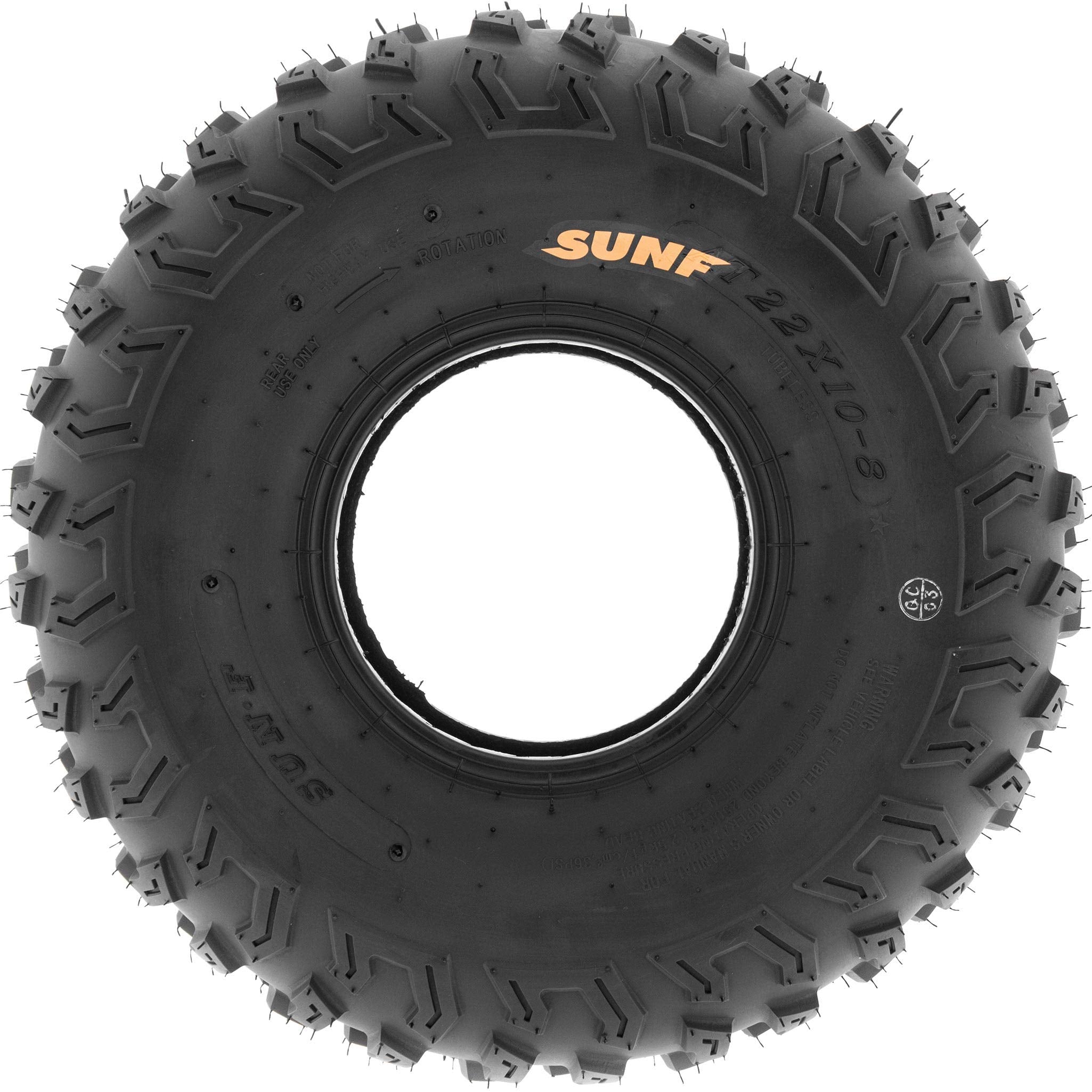 Set of 2 SunF A030 Knobby ATV/UTV Tires 22x10-8 ,6 PR, Tubeless