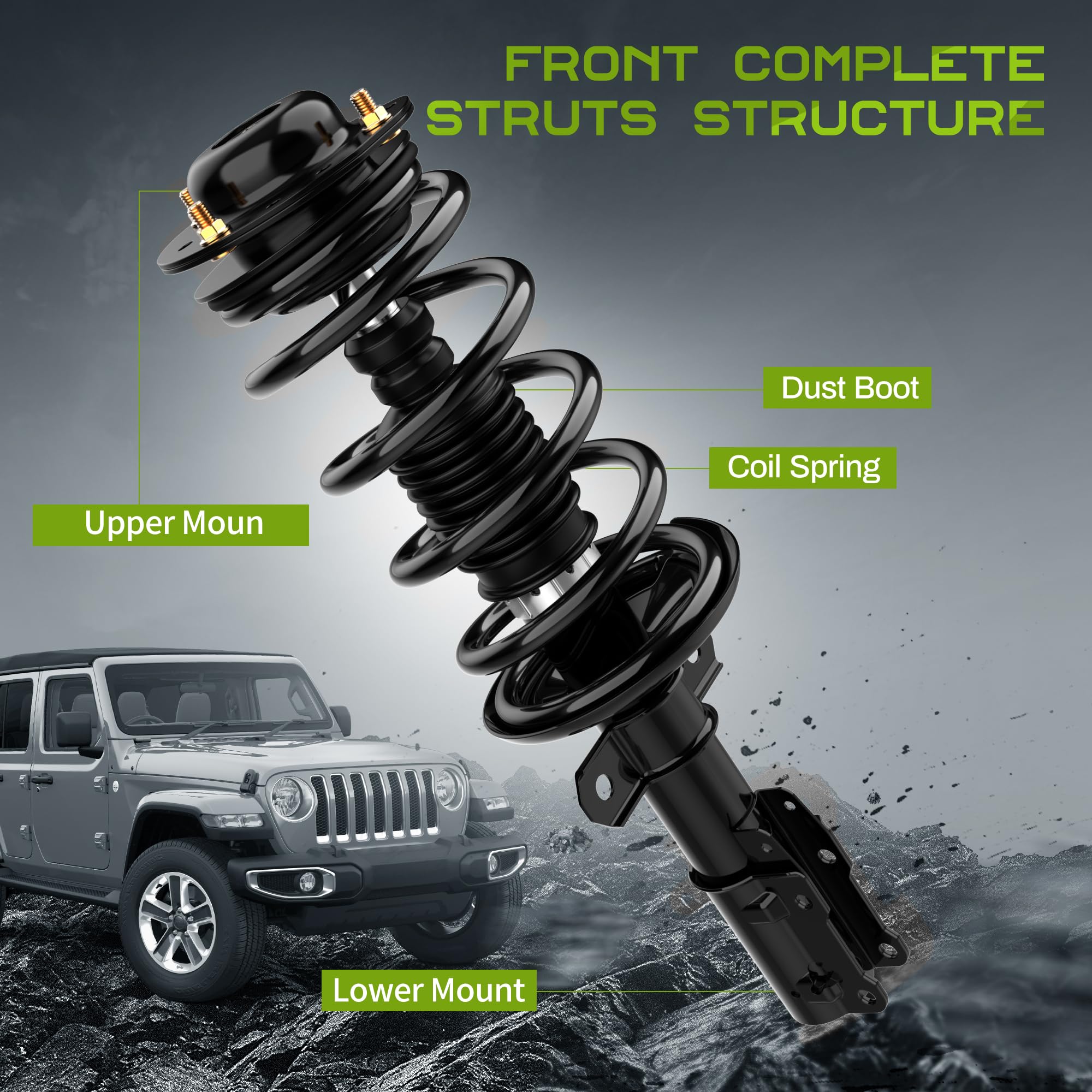 Autosaver88 Front Complete Struts Shocks And Coil Spring Assembly Compatible With 2005-2010 Chevy Cobalt, 2006-2011 Chevy Hhr, 2