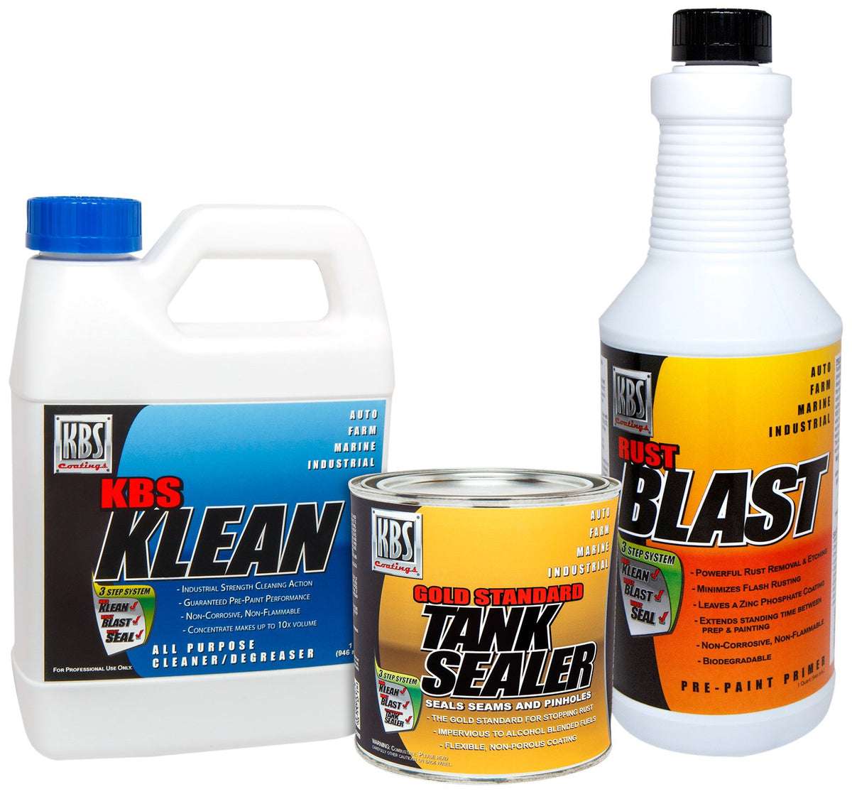 Kbs Coatings 52000 Cycle Tank Sealer Kit, Complete Kit - Seals Up To 5 Gallon Tank, Lightly Pigmented Silver