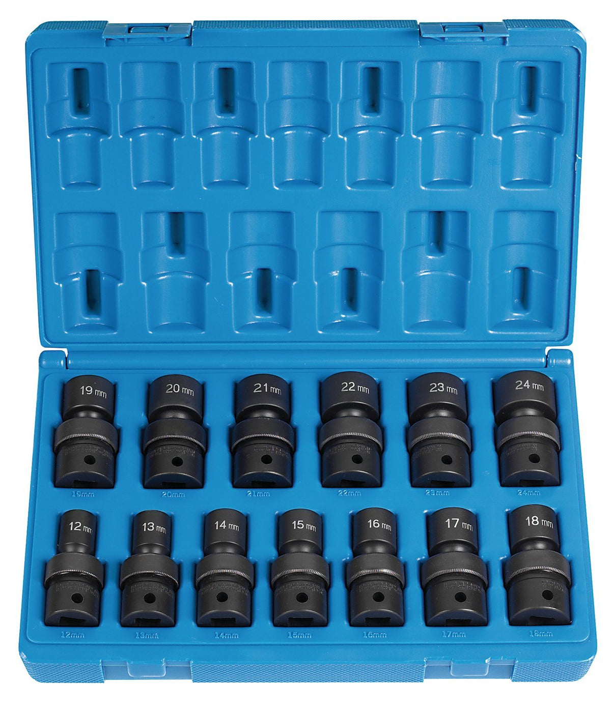 Grey Pneumatic (1313UM) 1/2' Drive 13-Piece Standard Length Metric Universal Socket Set