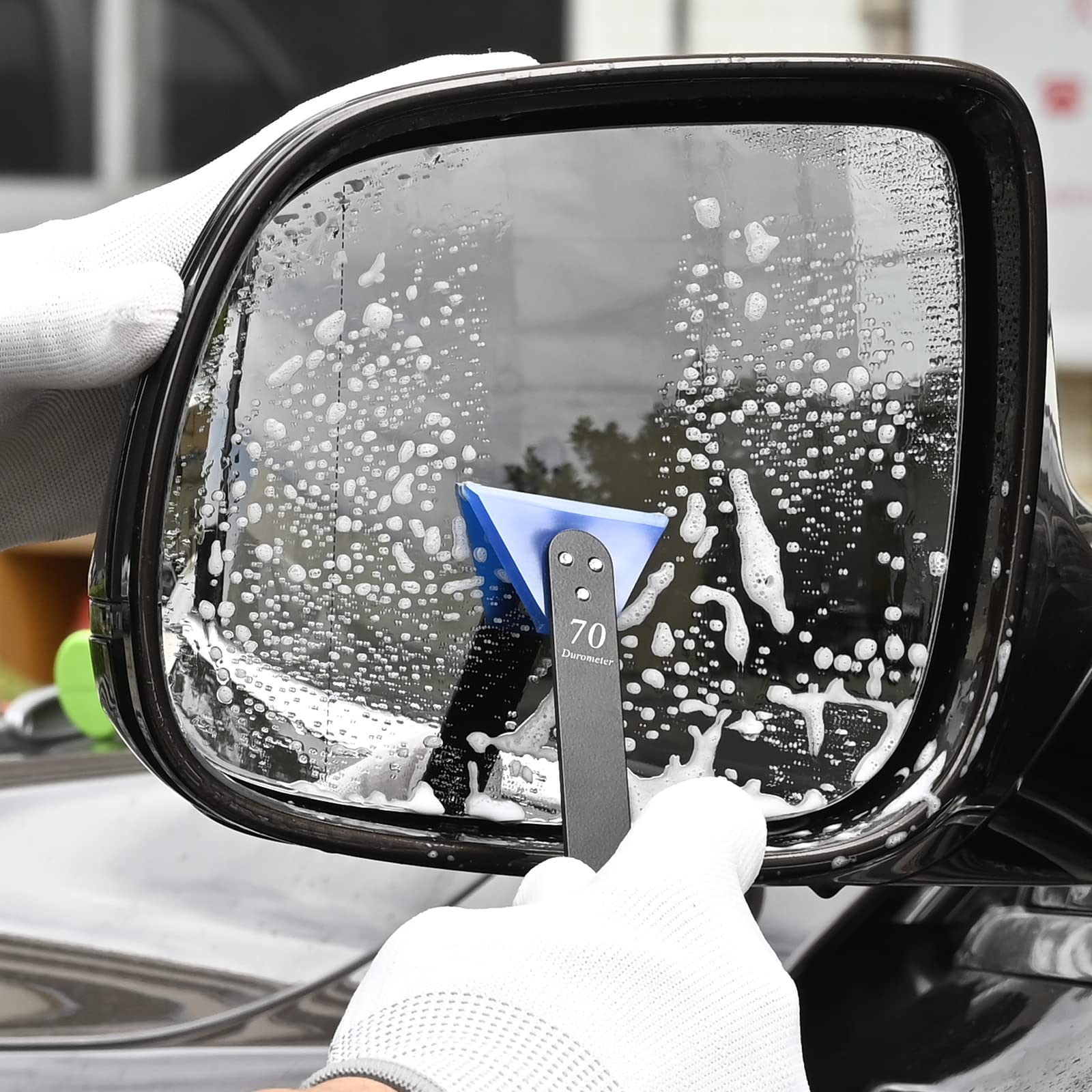 Foshio Small Squeegee For Vinyl, 2 In 1 Different Hardness Rubber Blade With Metal Handle Mini Squeegee For Film Installation Window Tint Tool, Squeegee For Window Cleaning (1 Piece)