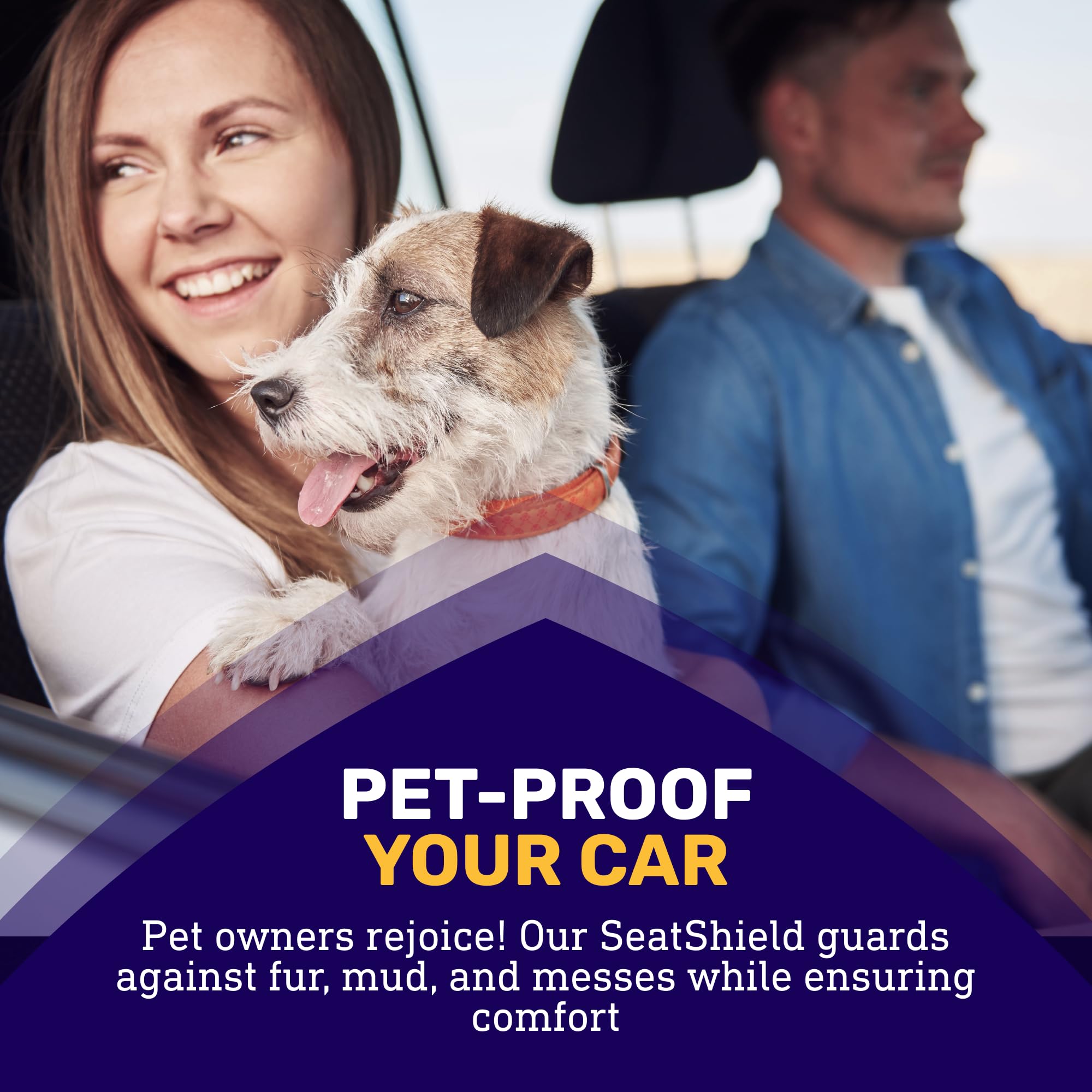 Waterproof Seatshield Ultrasport Tan Front Seat Cover - Waterproof Car Seat Protector, Universal Fit, Washable, Soft Microfiber,