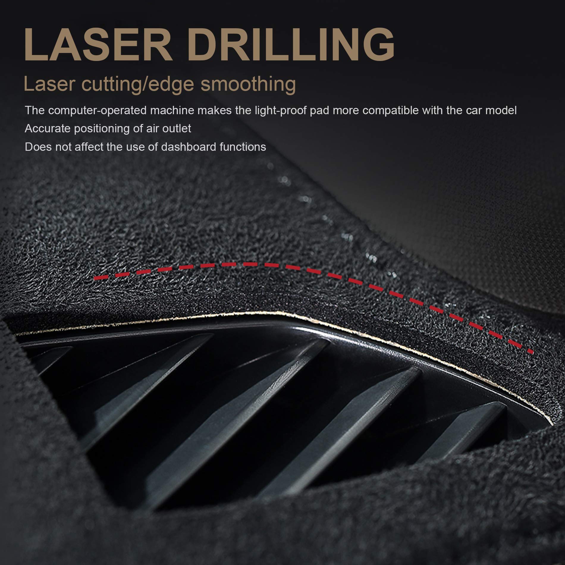 Speedwow Dashboard Dash Board Cover Mat Carpet Compatible With Toyota Tacoma 2016-2023