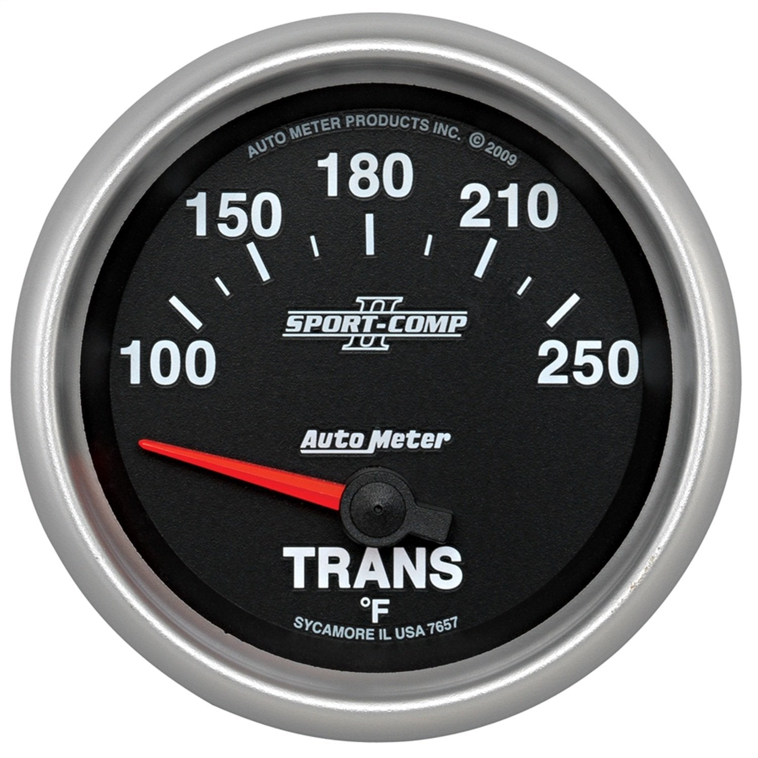 Auto Meter 7657 Sport-Comp Ii 2-5/8 100-250 F Short Sweep Electric Transmission Temperature Gauge