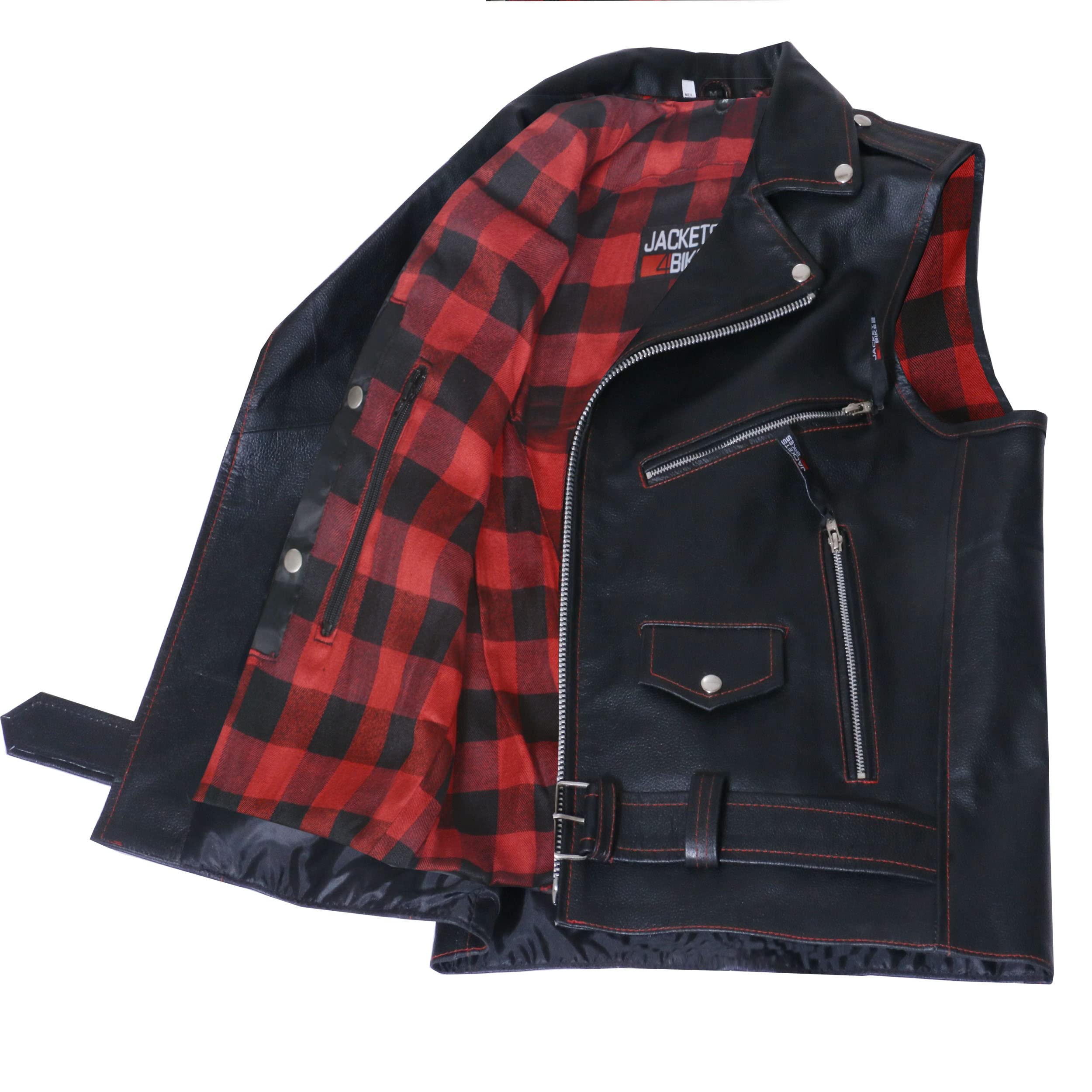 Men'S Classic Cowhide Leather Motorcycle Biker Vest | Concealed Carry Gun Pockets | Vintage Cruiser Vest For Men | Stylish Club