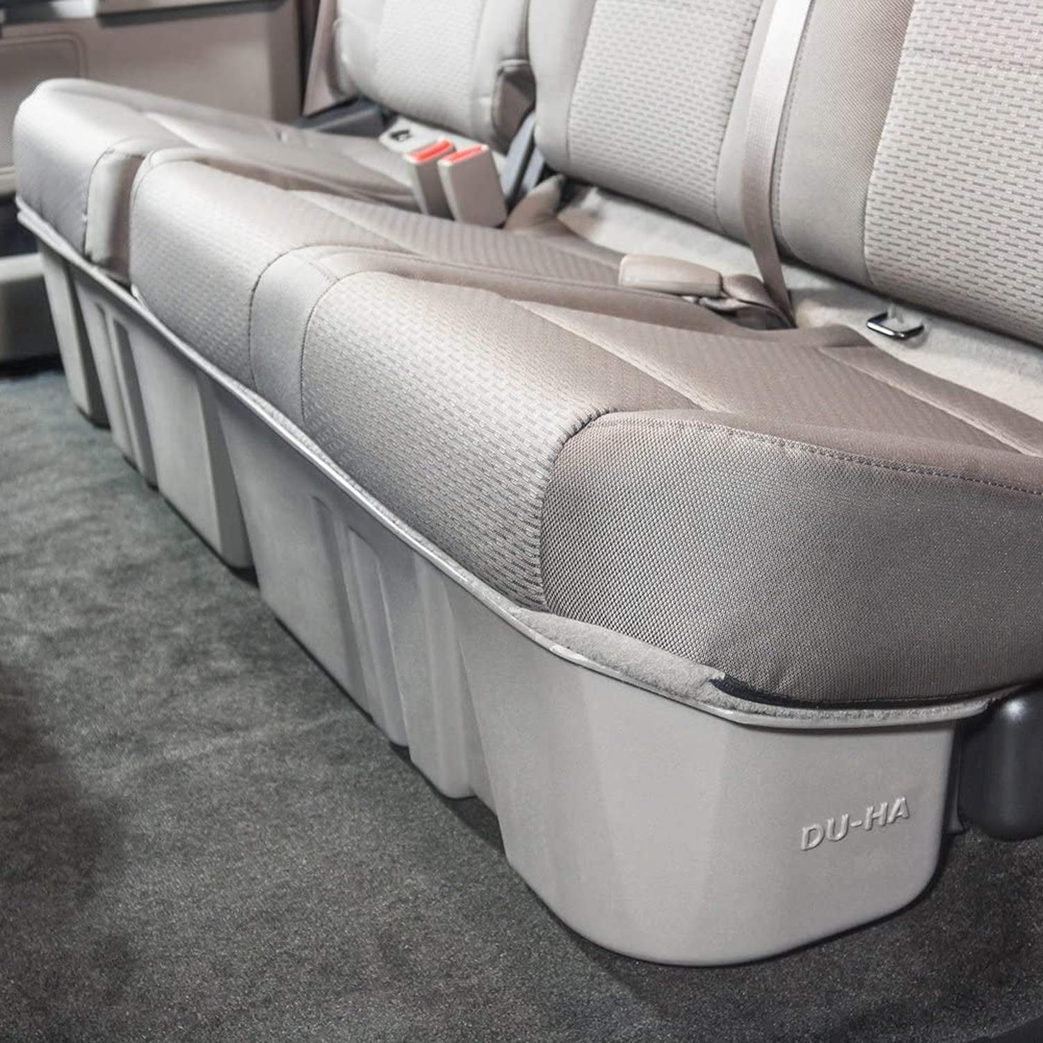Du-Ha Under Seat Storage Fits 2015-2024 Ford F150 Supercab & 2017-2024 Ford F250 F350 F450 F550 Supercab | Black Heavy-Duty Back
