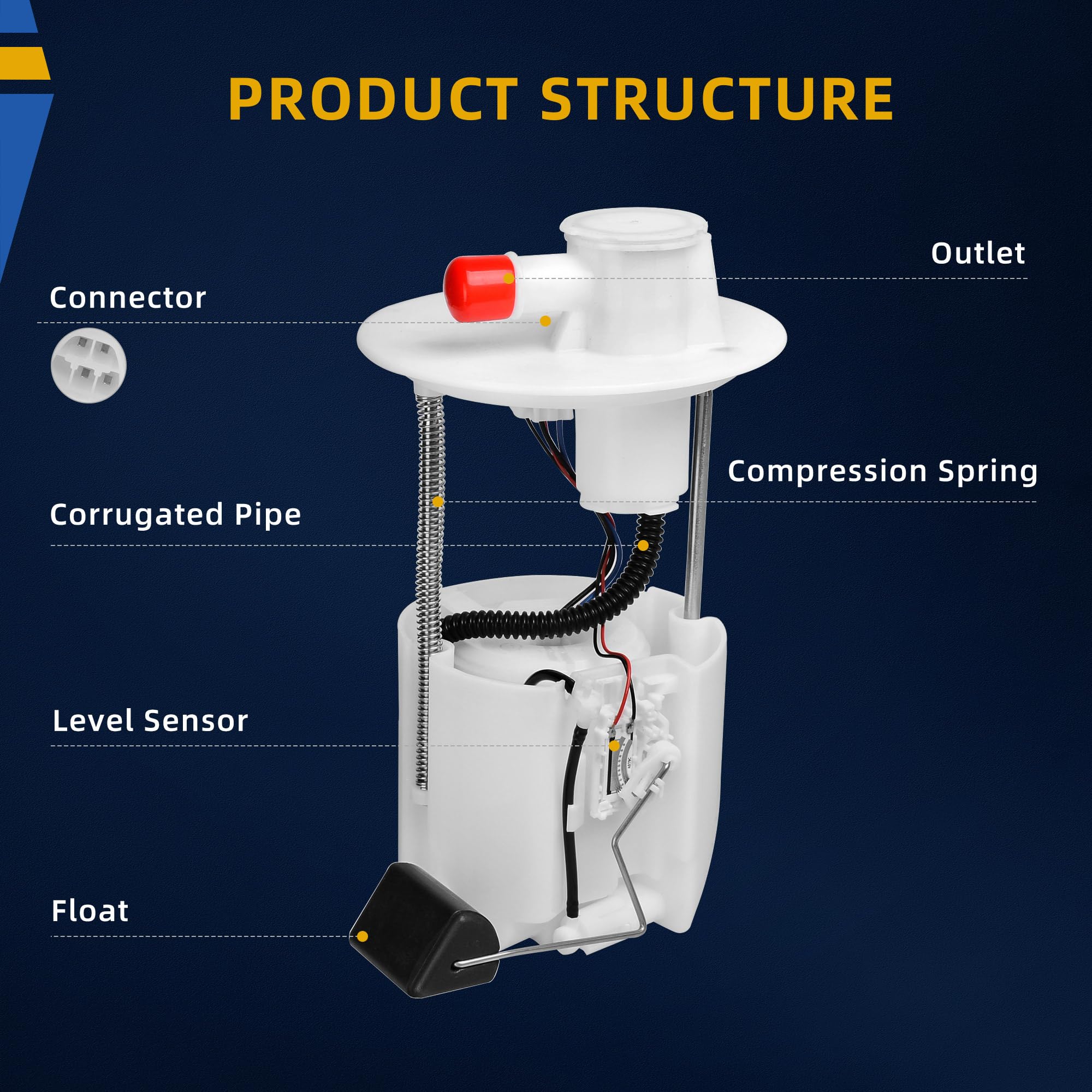 Dwvo Fuel Pump Compatible With 2005-2008 Corolla/Matrix Fwd 1.8L