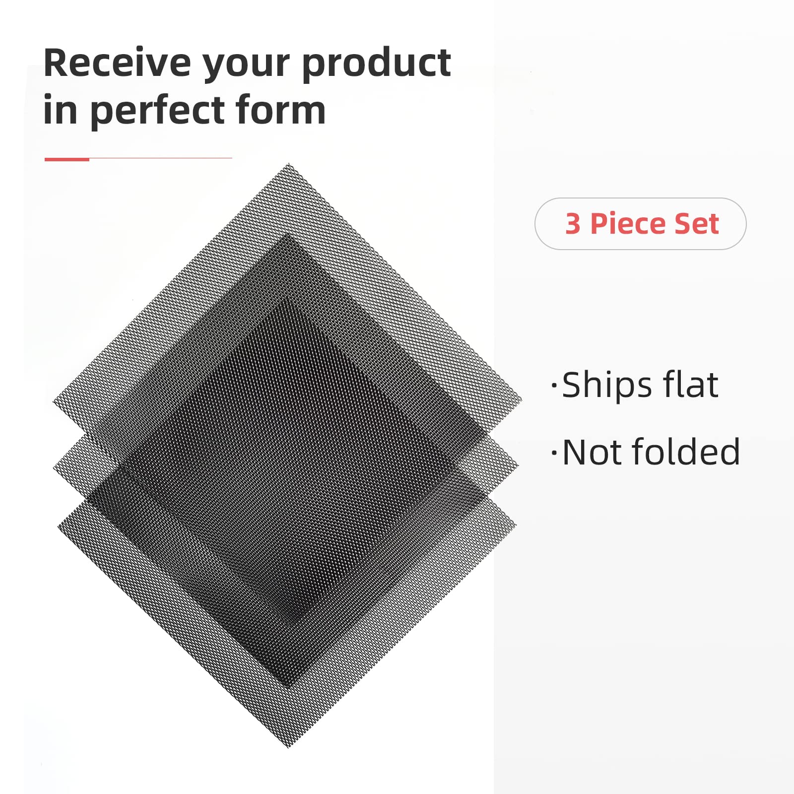 AggAuto Universal 13''x13'' Car Grill Mesh - Aluminum Alloy Automotive Grille Insert Bumper Rhombic Hole 6x12mm, 3Pcs One of the