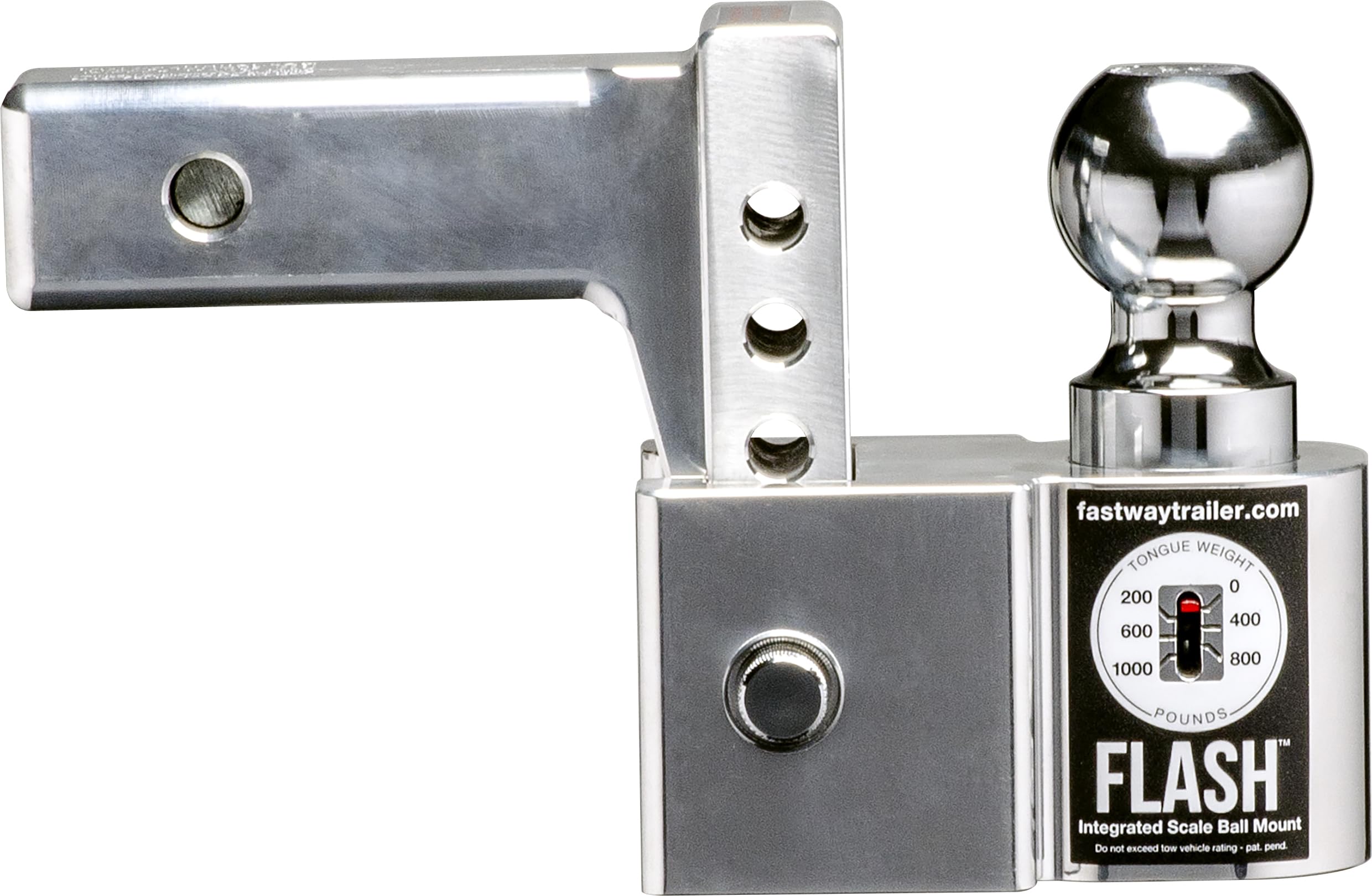 Fastway Flash Scale Ball Mount 48-00-8400 With 4 Inch Drop, 2 Inch Shank, And Chrome Plated Balls (4 Drop)