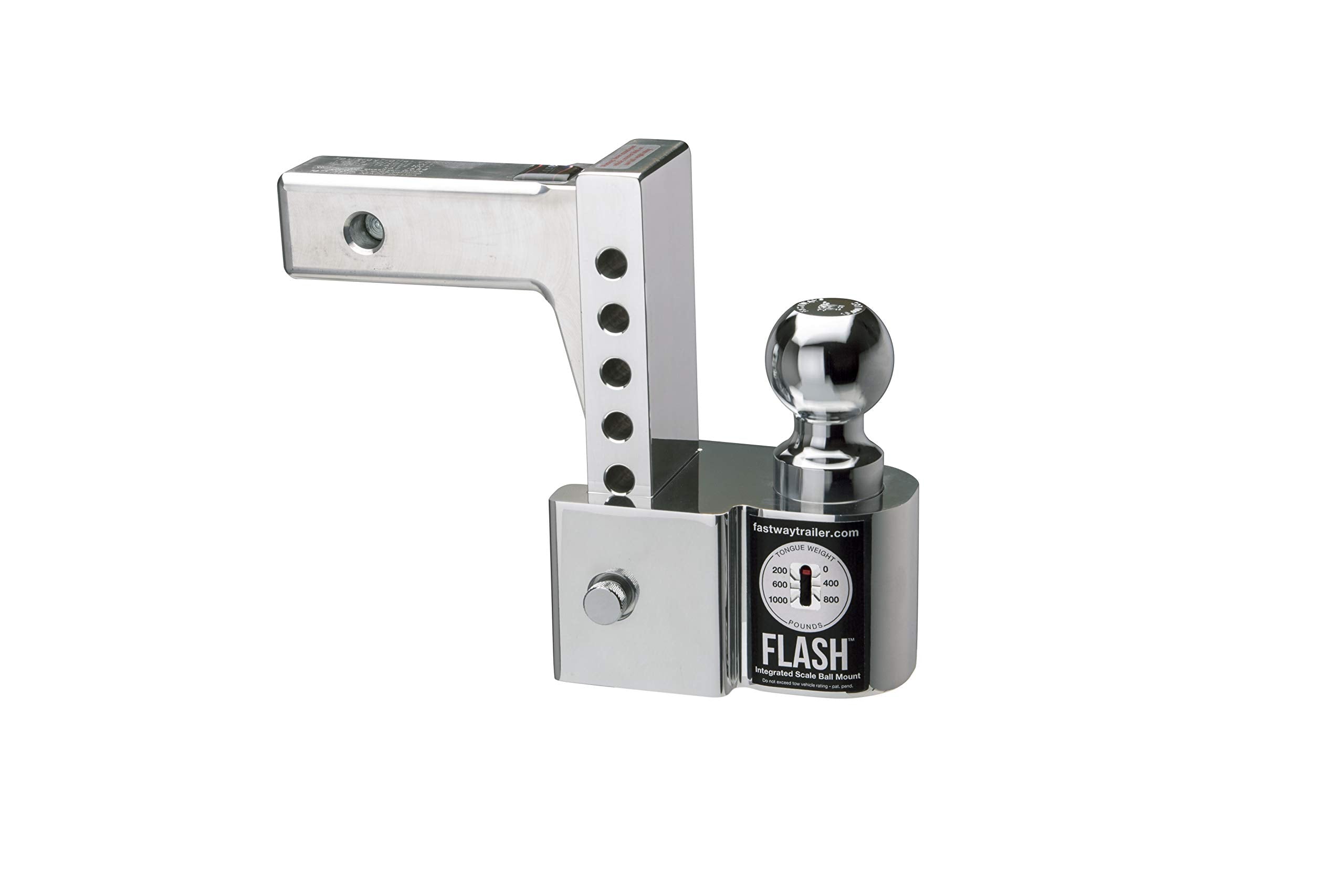 Fastway Flash Scale Ball Mount 48-00-8600 With 6 Inch Drop, 2 Inch Shank, And Chrome Plated Balls (6 Drop)