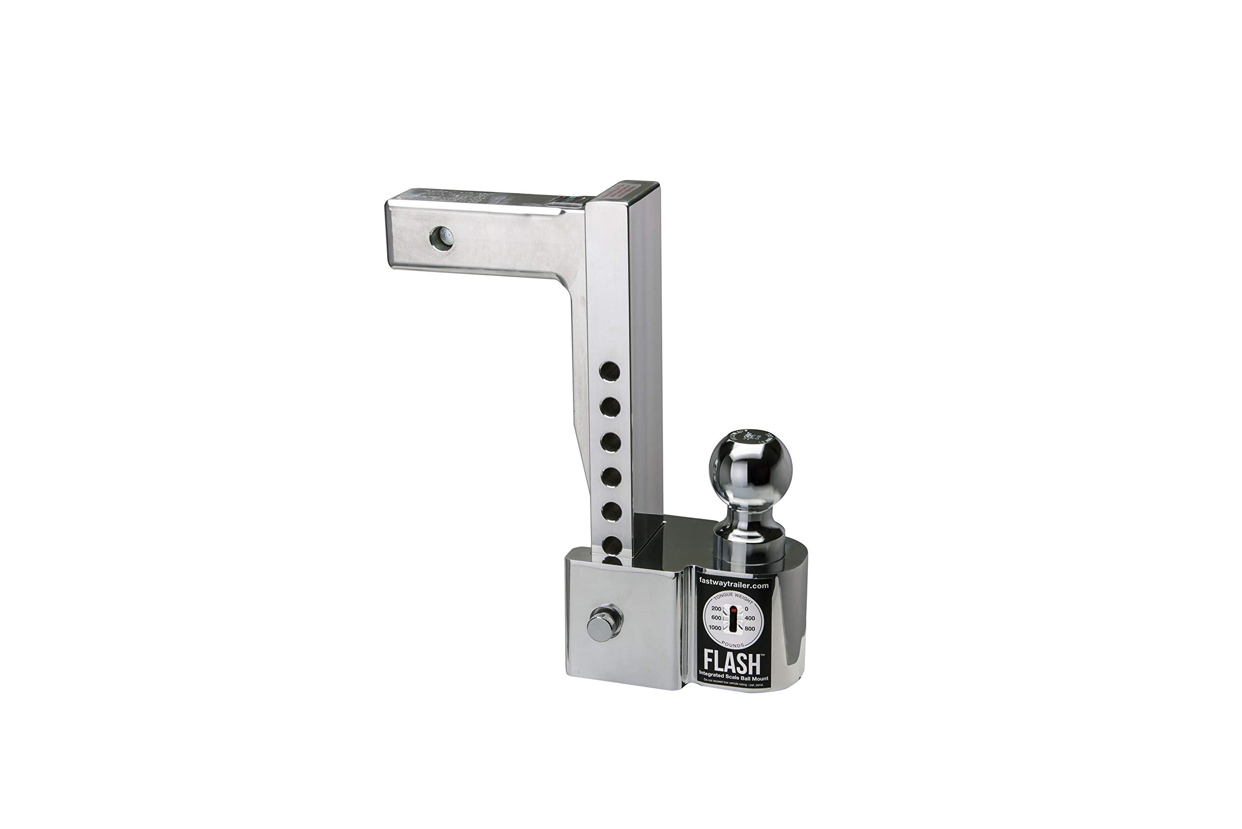 Fastway Flash Scale Ball Mount 48-00-8900 With 10 Inch Drop, 2 Inch Shank, And Chrome Plated Balls (10 Drop)