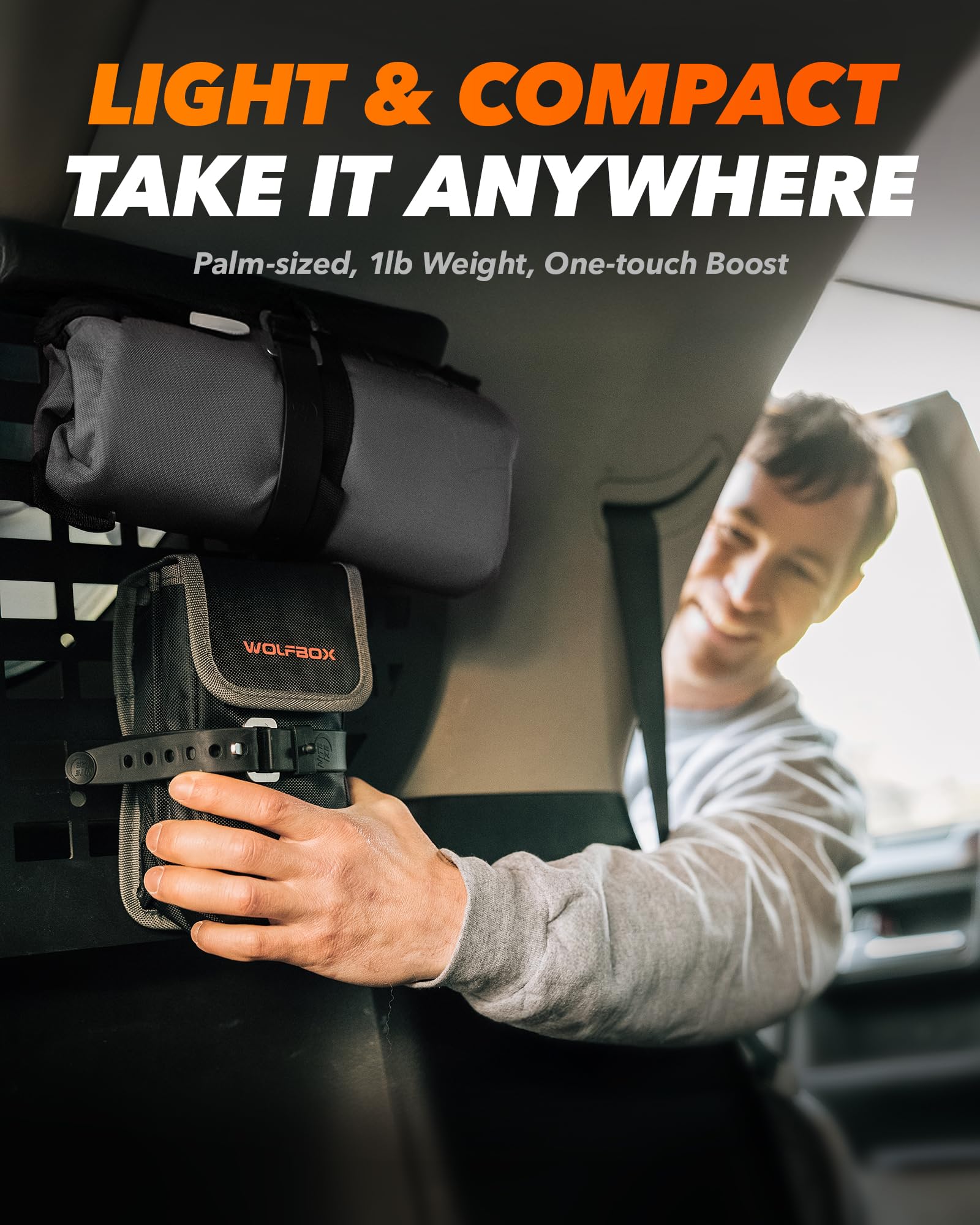 Wolfbox 2000A Jump Starter,12000Mah Battery Jumper Starter Portable With Led Display, 30W Quick Charge,12V Car Battery Jump Star