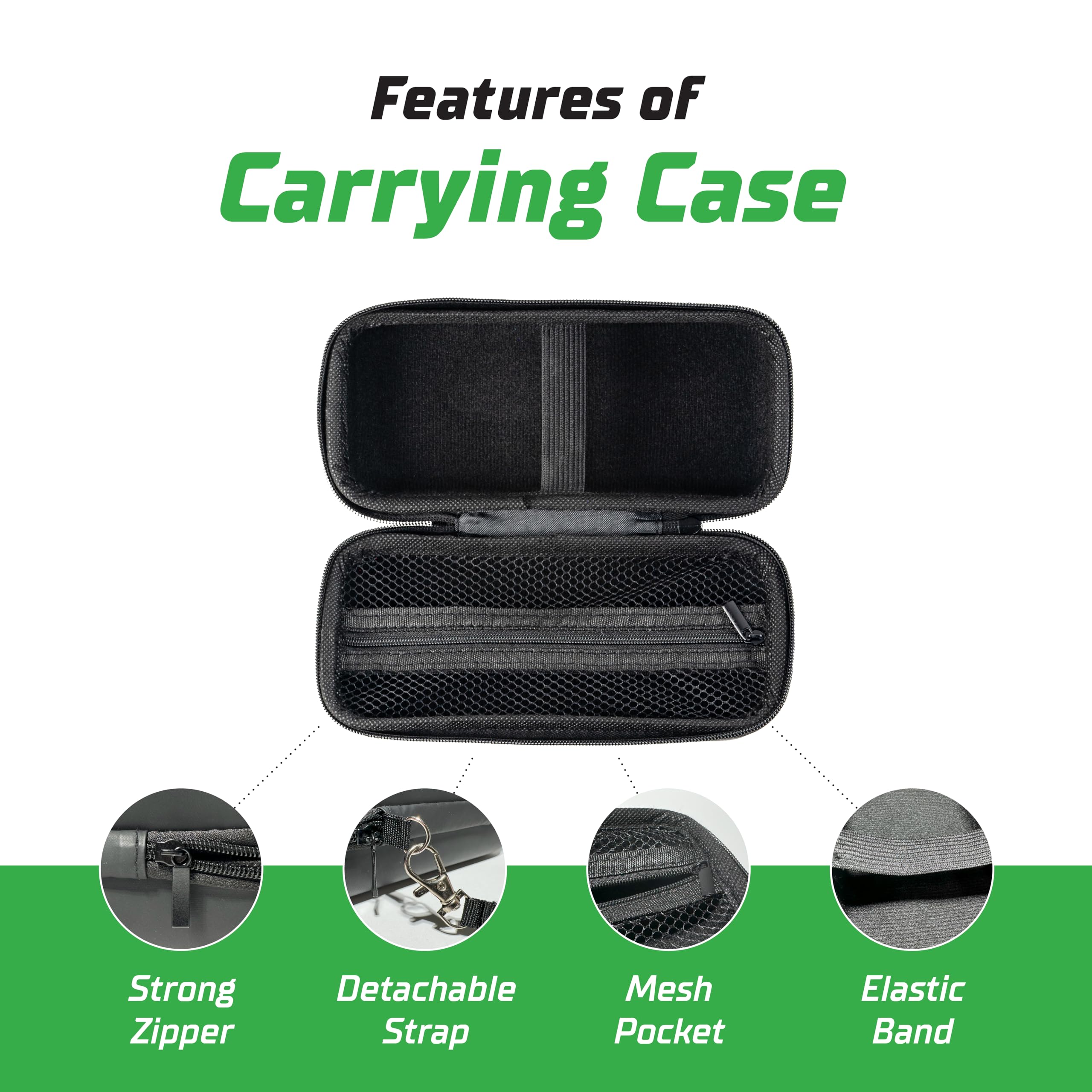 Airmoto Carrying Case - Durable Storage Box Compatible With Most Handheld Tire Inflators - Hard Case For Tire Inflator Portable