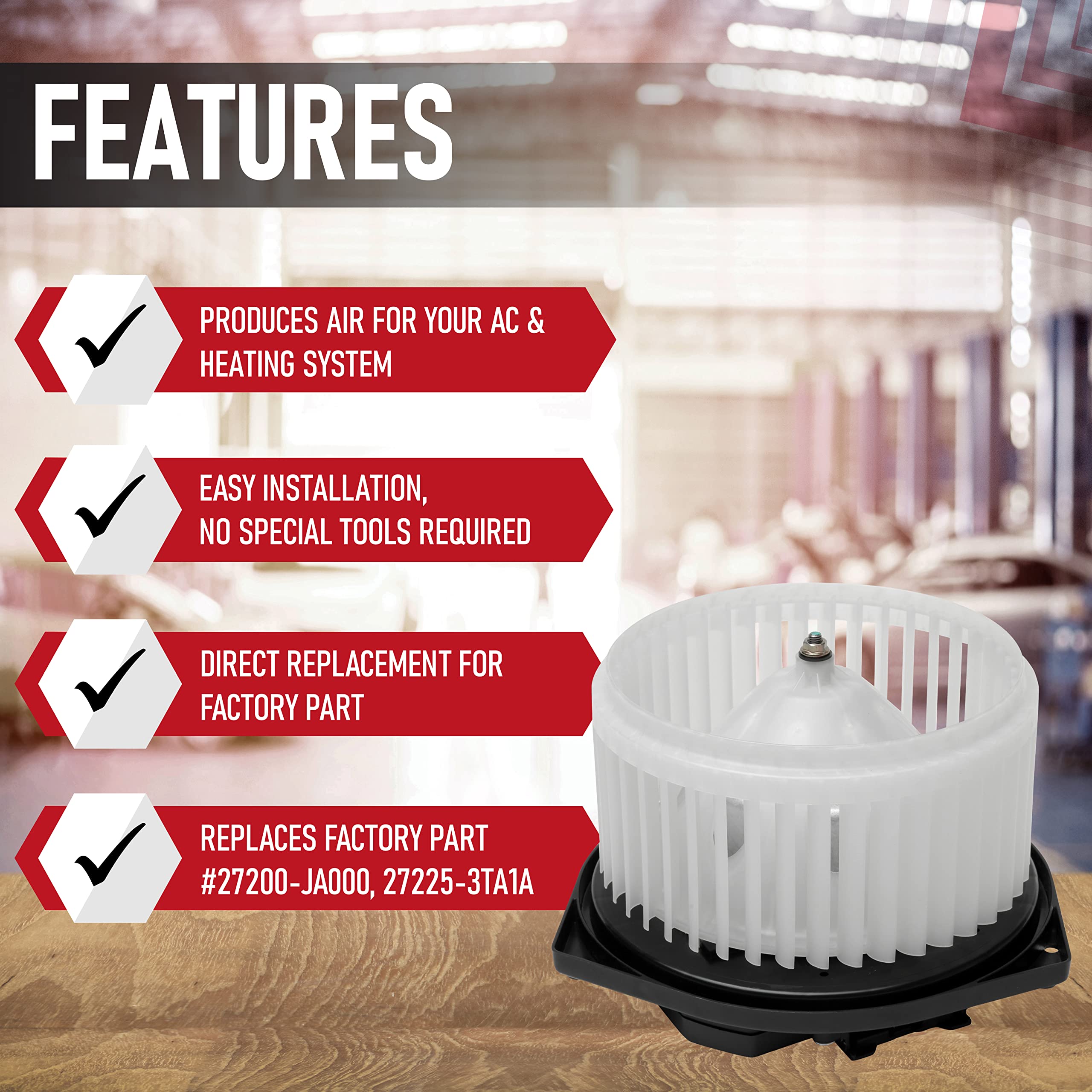 Replacement Blower Motor - Compatible With Nissan And Infiniti Vehicles - Altima, Maxima, 350Z, Murano, G35, Fx35, E35, G37 - Re