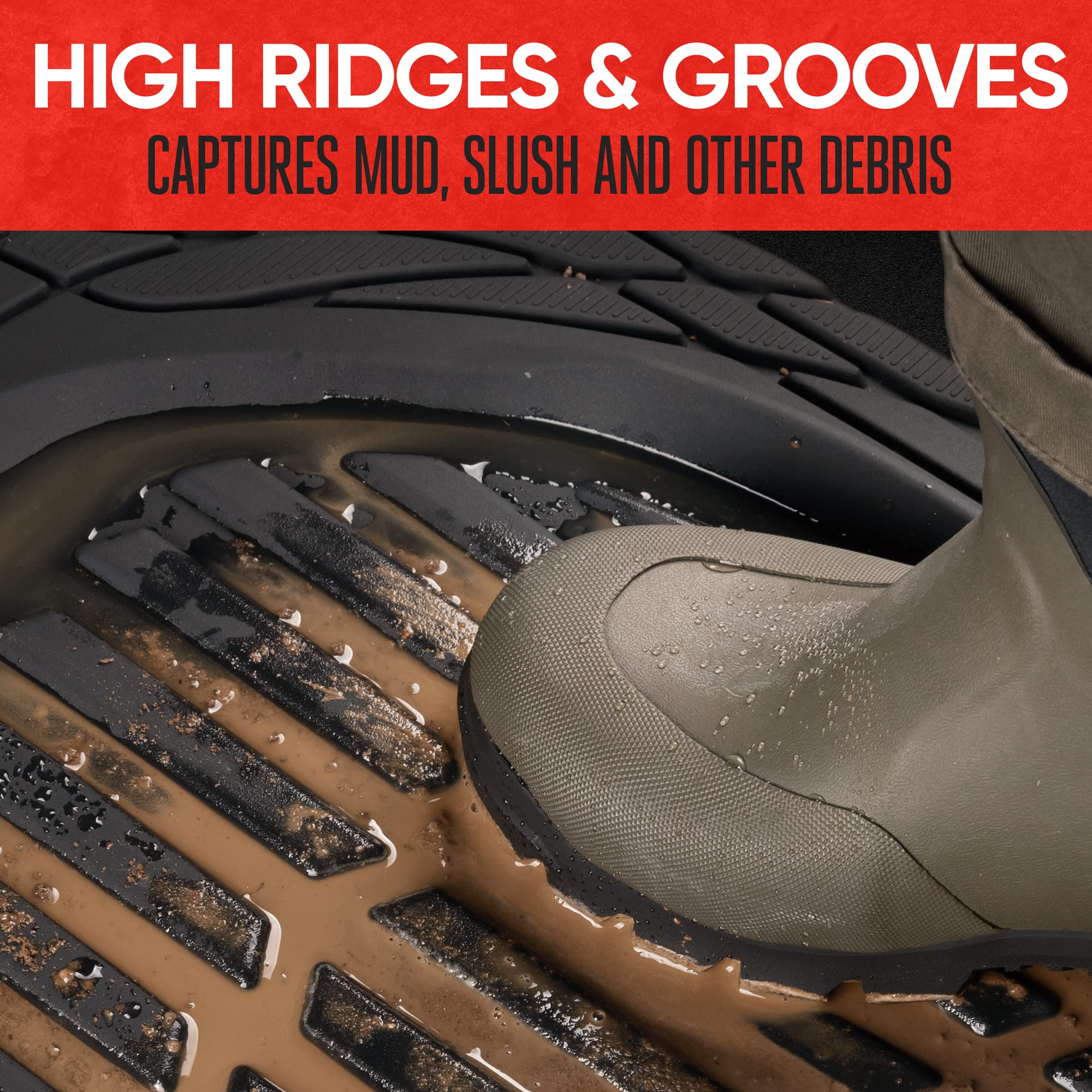 Motor Trend 2 Piece Front Car Floor Mats- Gray FlexTough Contour Liners-Deep Dish Heavy Duty Rubber Floor Mats for Car SUV Truck