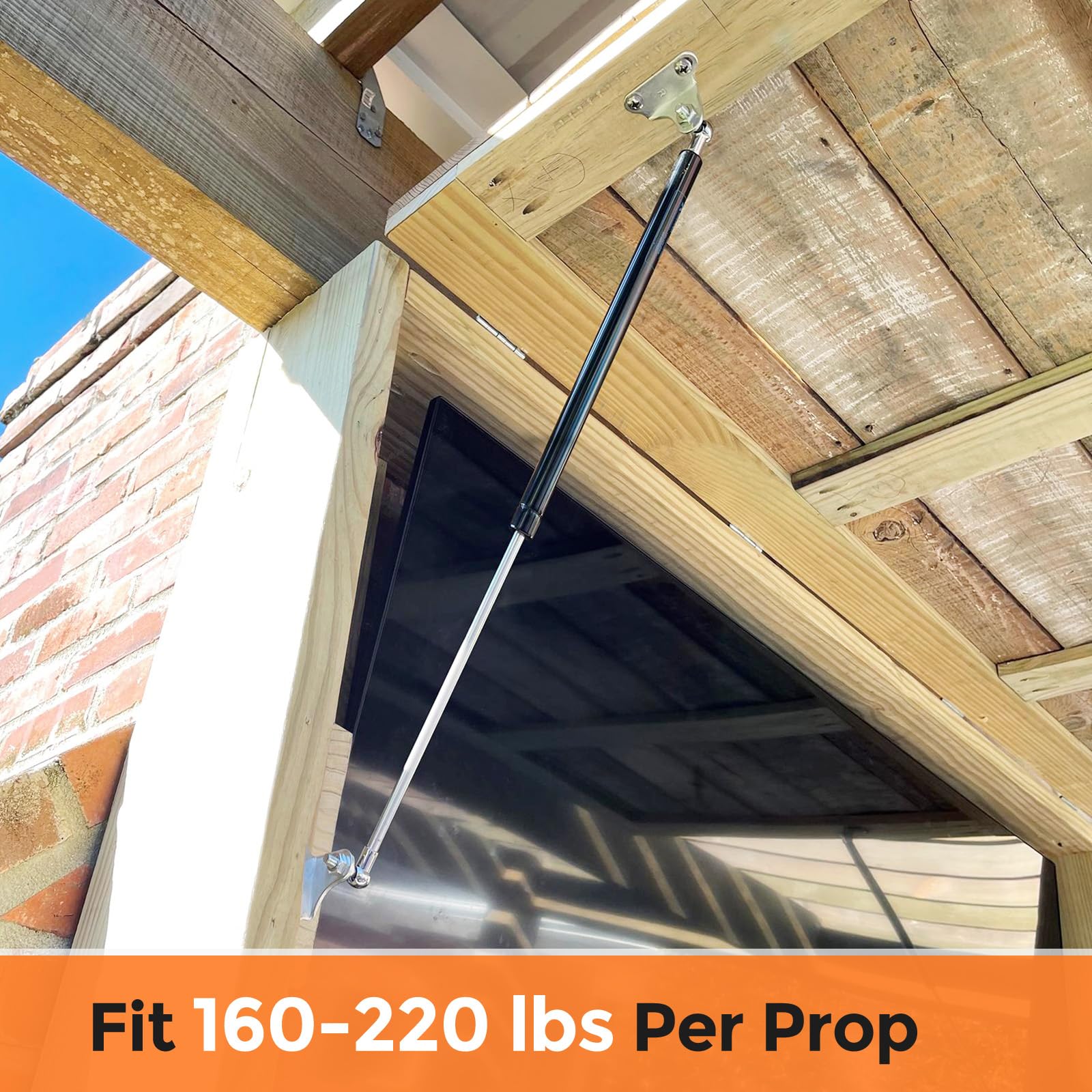 Pamagoo 36 Inch 200 Lbs 890 N Gas Strut, 2Pcs 36'' Shocks With Mounting Brackets For Heavy Duty Lid Cover Rv Bed Basement Hatch