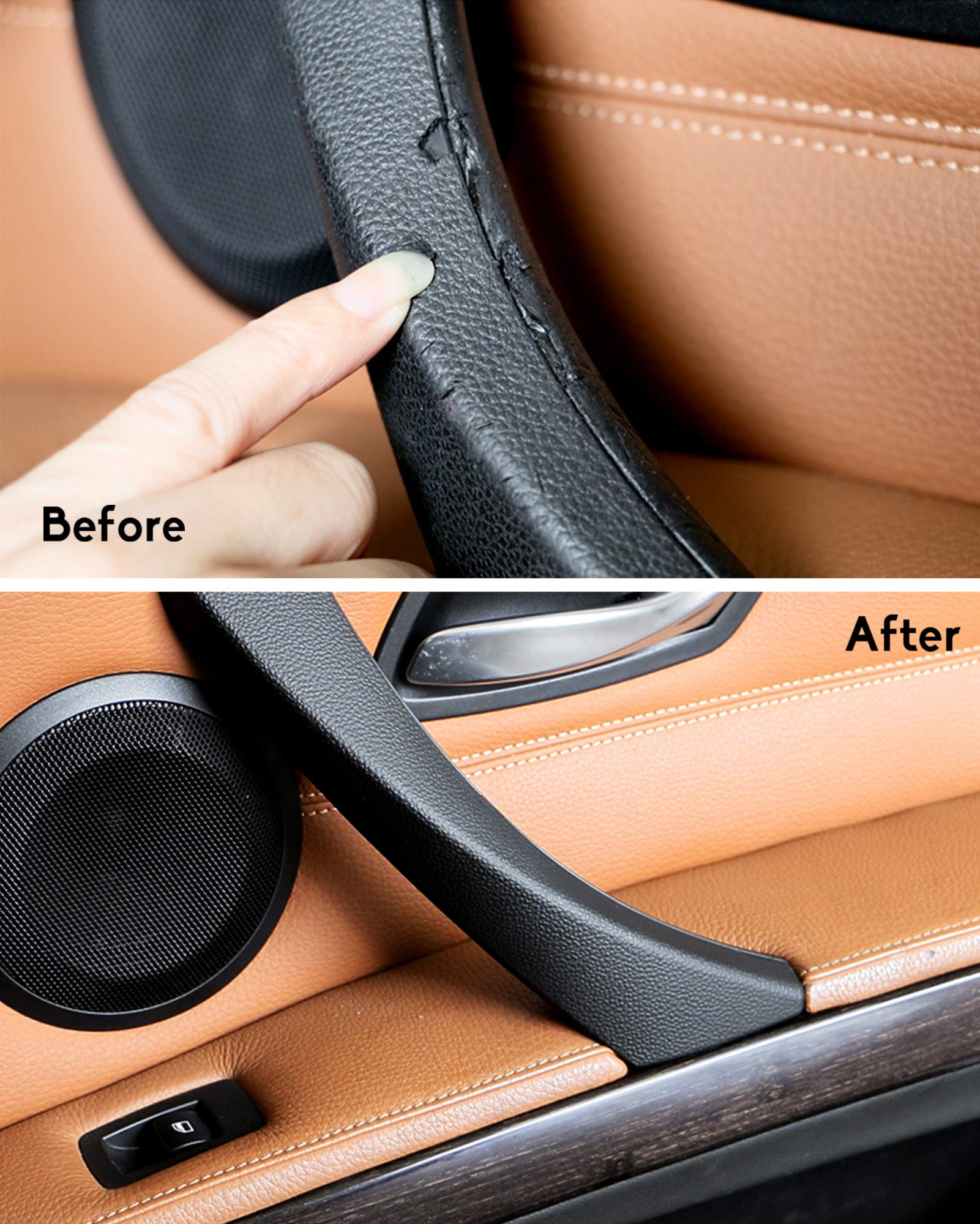 Jaronx For Bmw 3 Series E90/E91 Door Handle Replacement Kit,Outer Cover+Door Pull Handle Passenger Door Handle For Bmw 316 318 3