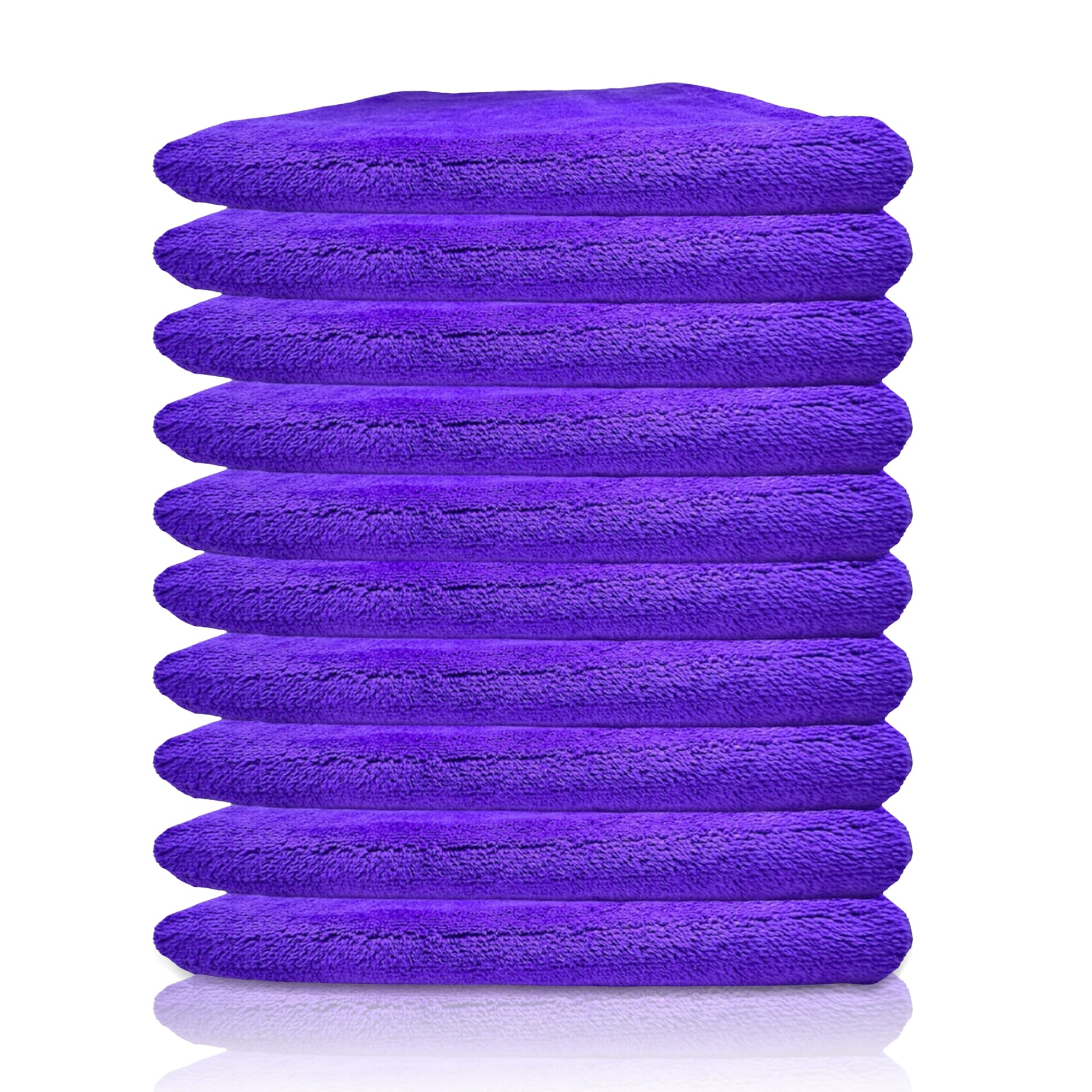 Paks Edgeless Microfiber Towels For Cars - 16X16 Absorbent Microfiber Car Towels For Kitchen & Detail Towels - 10-Pack Lintless Plush Microfiber Towels For Cars - Microfiber Towels For Cars Detailing