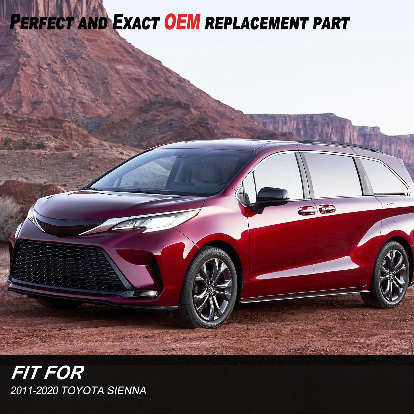 Vepagoo Pm1124 Rear Hatch Liftgate Tailgate Struts Compatible With 2011-2020 Toyota Sienna Gas Shock Lift Supports,6895008021, 6