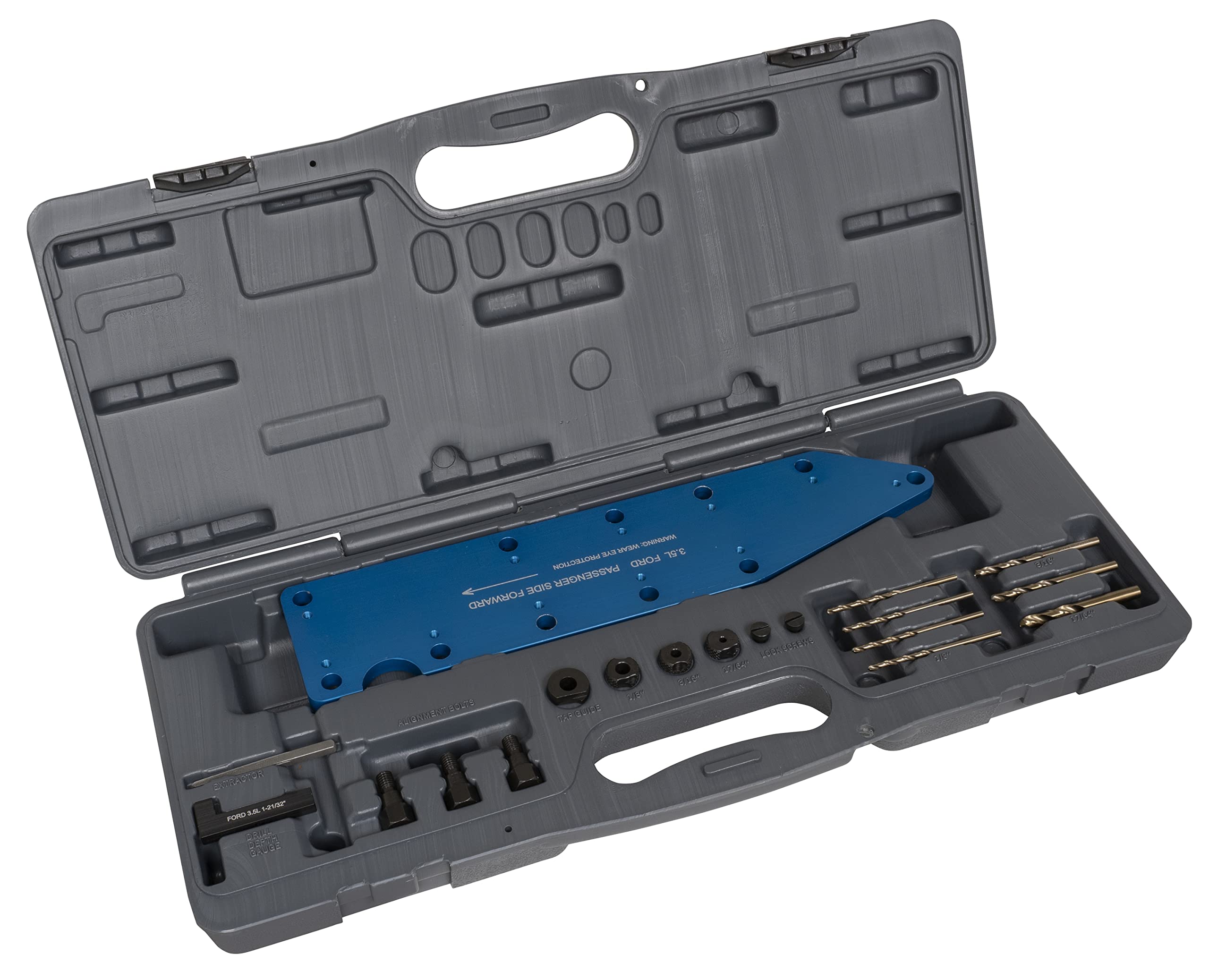 Lisle 72610 Manifold Drill Template For Ford 3.5L Ecoboost, Blue