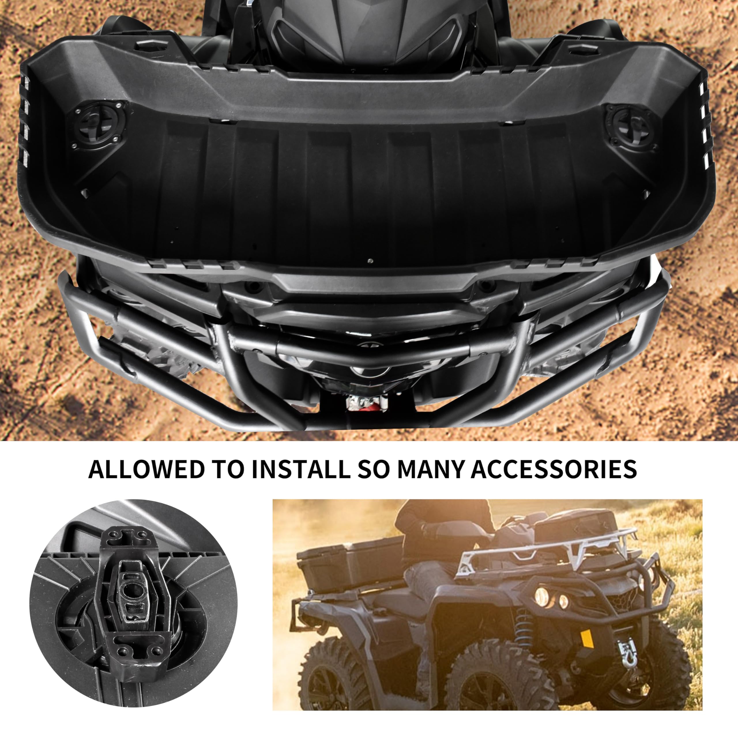 Sautvs Base Kit Mounting Bracket Kit For Can-Am Outlander L And L Max And G3L Accessories (4Pcs, Replacement# 715002350)