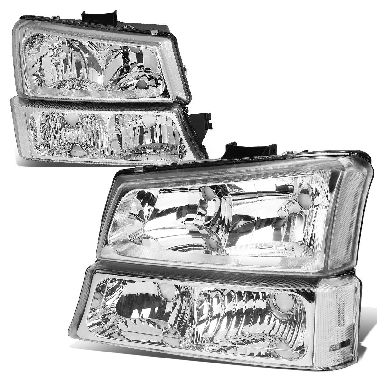 Auto Dynasty 4Pcs Oe Style Headlights Assembly Headlamp With Bumper Lamps Compat WBCARB00XDI3O5Y
