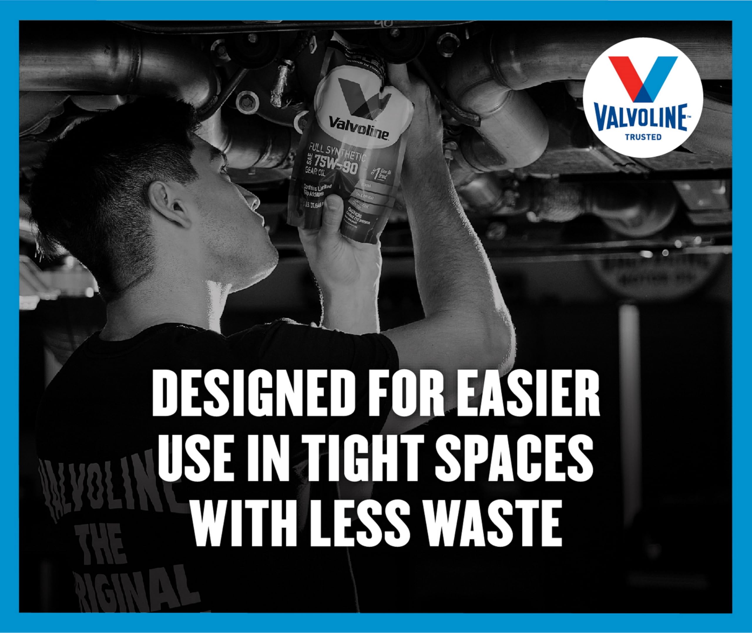 Valvoline Flexfill Sae 75W-90 Full Synthetic Gear Oil 1 Qt, Case Of 4