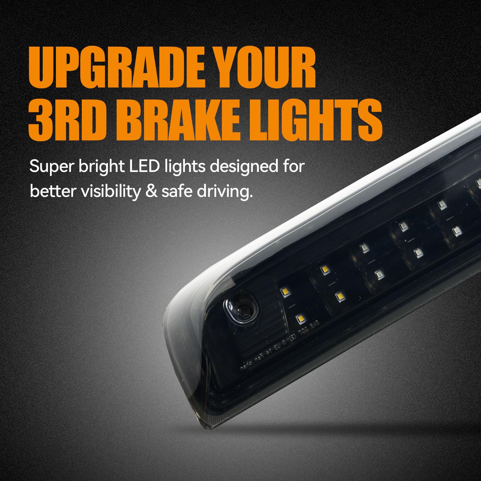 Cxdar Third 3Rd Brake Light Led For 2014-2018 Chevy Silverado/Gmc Sierra 1500 2500Hd 3500Hd, High Mount Rear Brake Lights Assemb