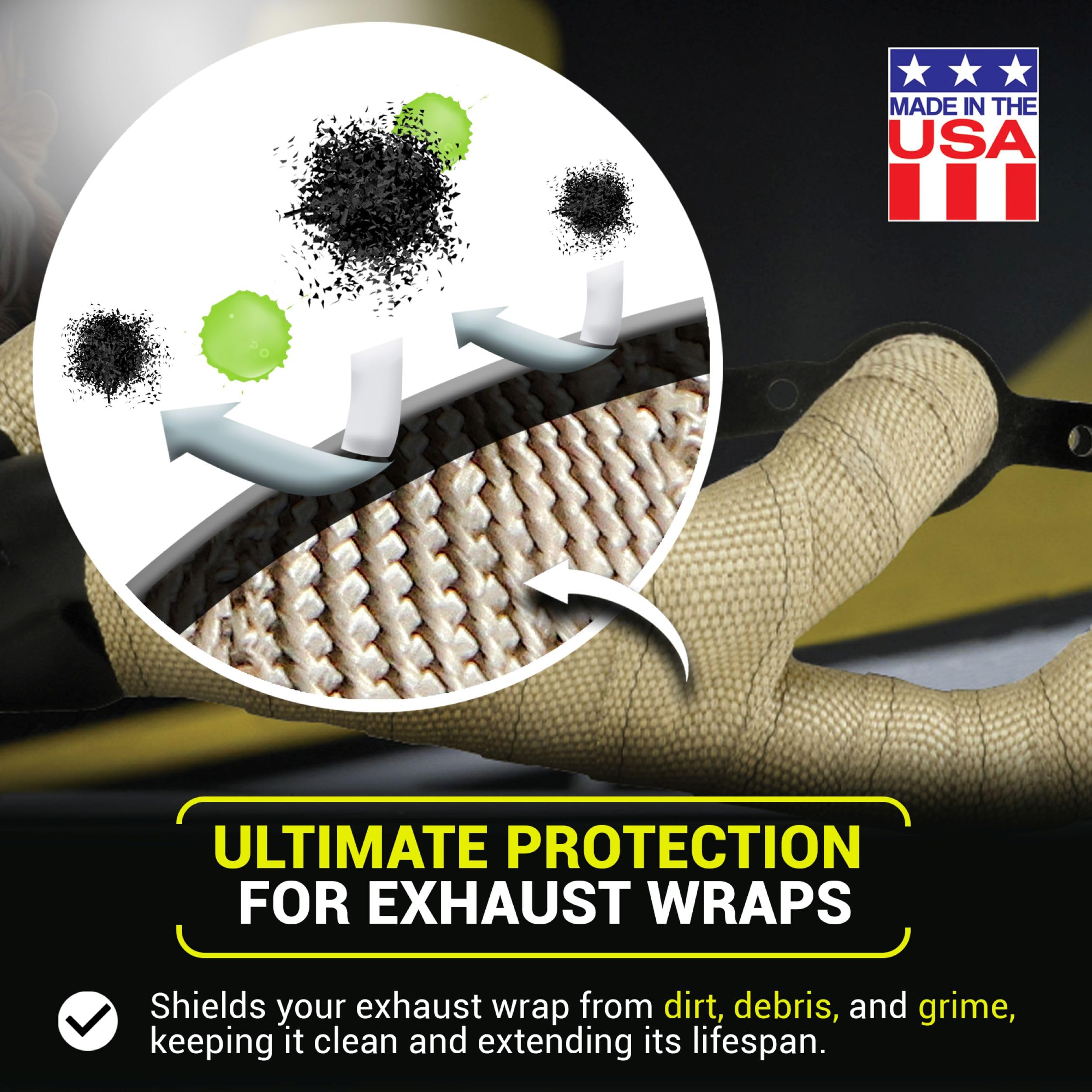 Design Engineering DEI Hi-Temp Silicone Coating Spray High Temp exhaust Wrap Sealant Protects up to 1500°F For Exhaust Wraps, Engine Blocks, Pipes, Manifolds Black