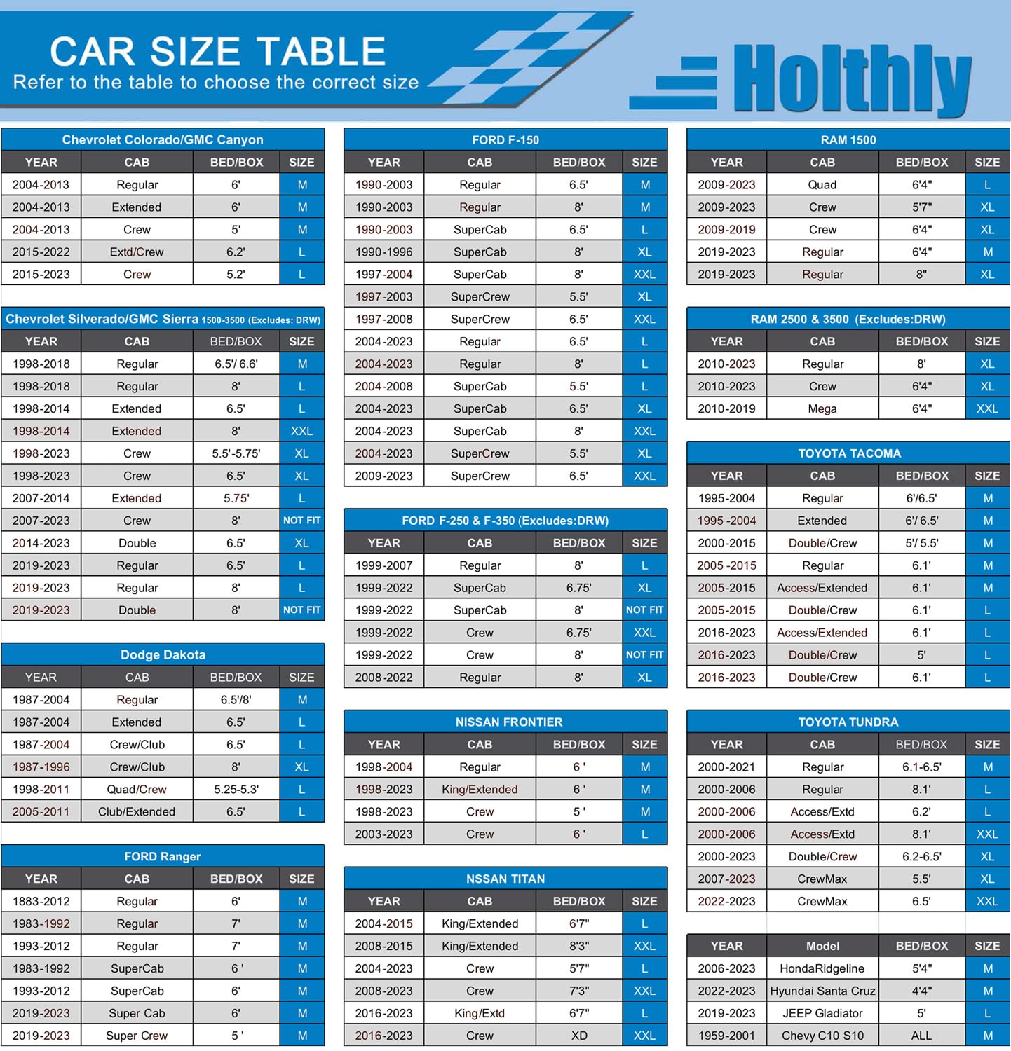 Holthly 10 Layers Truck Cover Waterproof All Weather. Pickup Truck Cover Rain Snow Uv Dust Protection. Length: 230-242 Inches, U